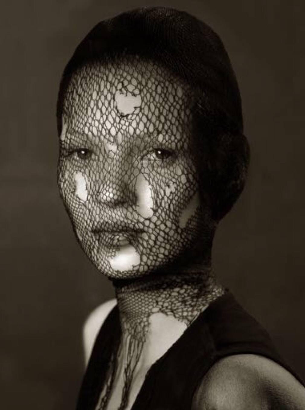 Albert Watson Portrait Photograph - Kate Moss Veil
