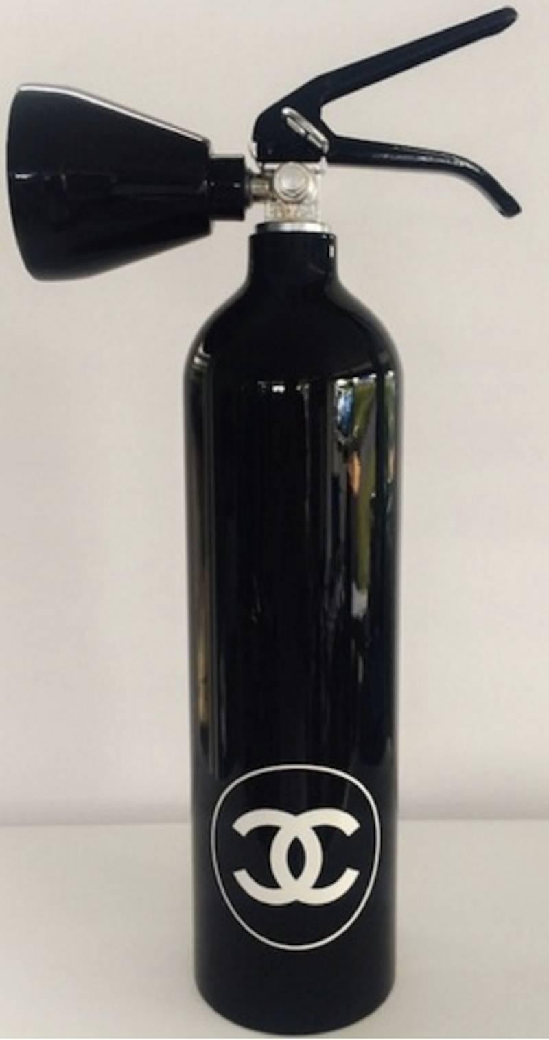 Niclas Castello Still-Life Sculpture - Chanel Black and White Fire Extinguisher