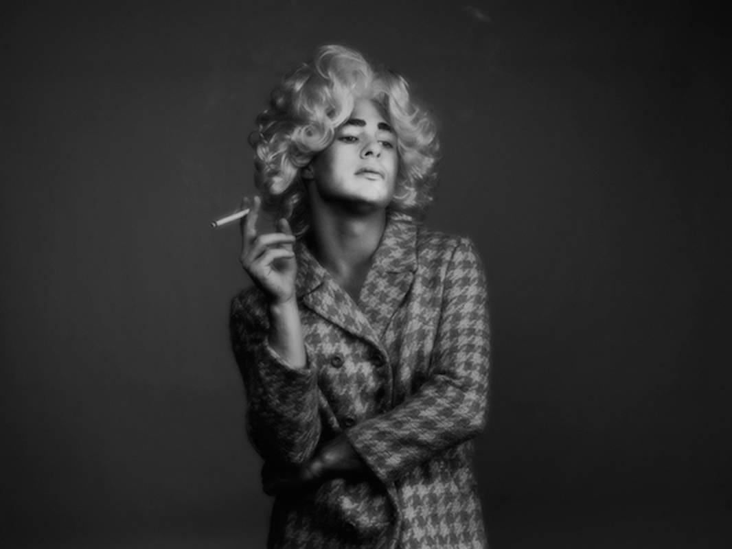 Tyler Shields Black and White Photograph - Colton Haynes in Drag
