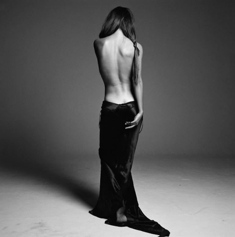 Michel Comte Portrait Photograph - Helena Christensen Backless