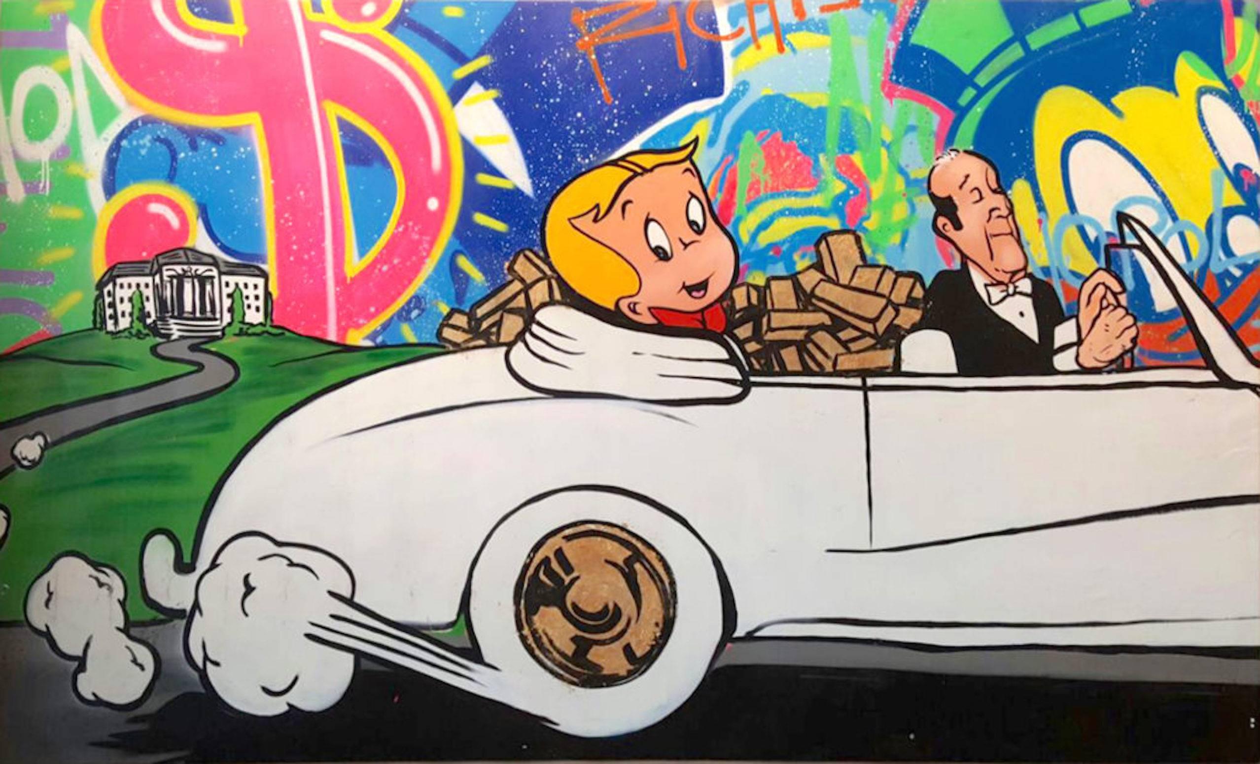 Chauffeur Richie - Painting by Alec Monopoly