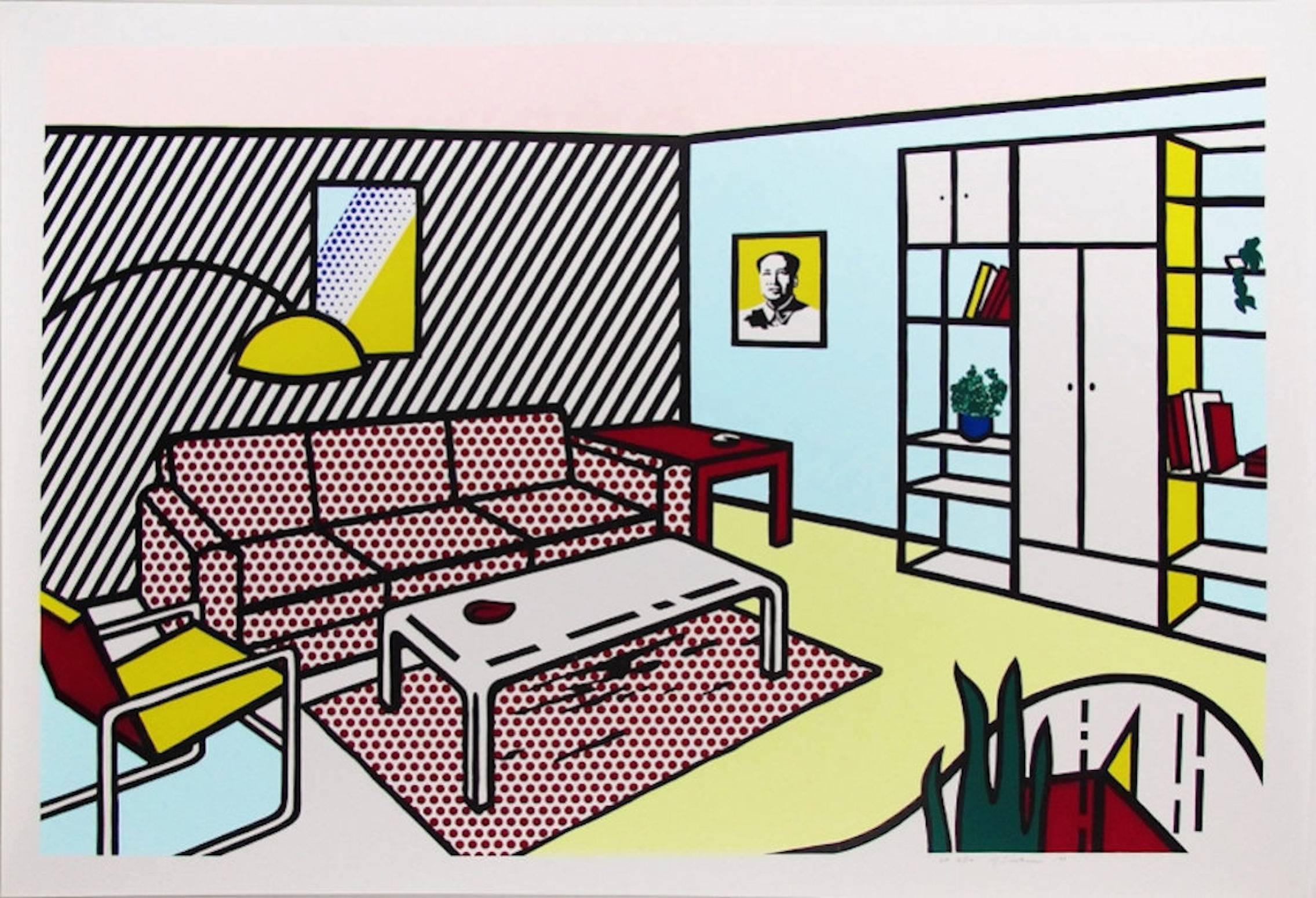 Roy Lichtenstein Interior Print - Modern Room