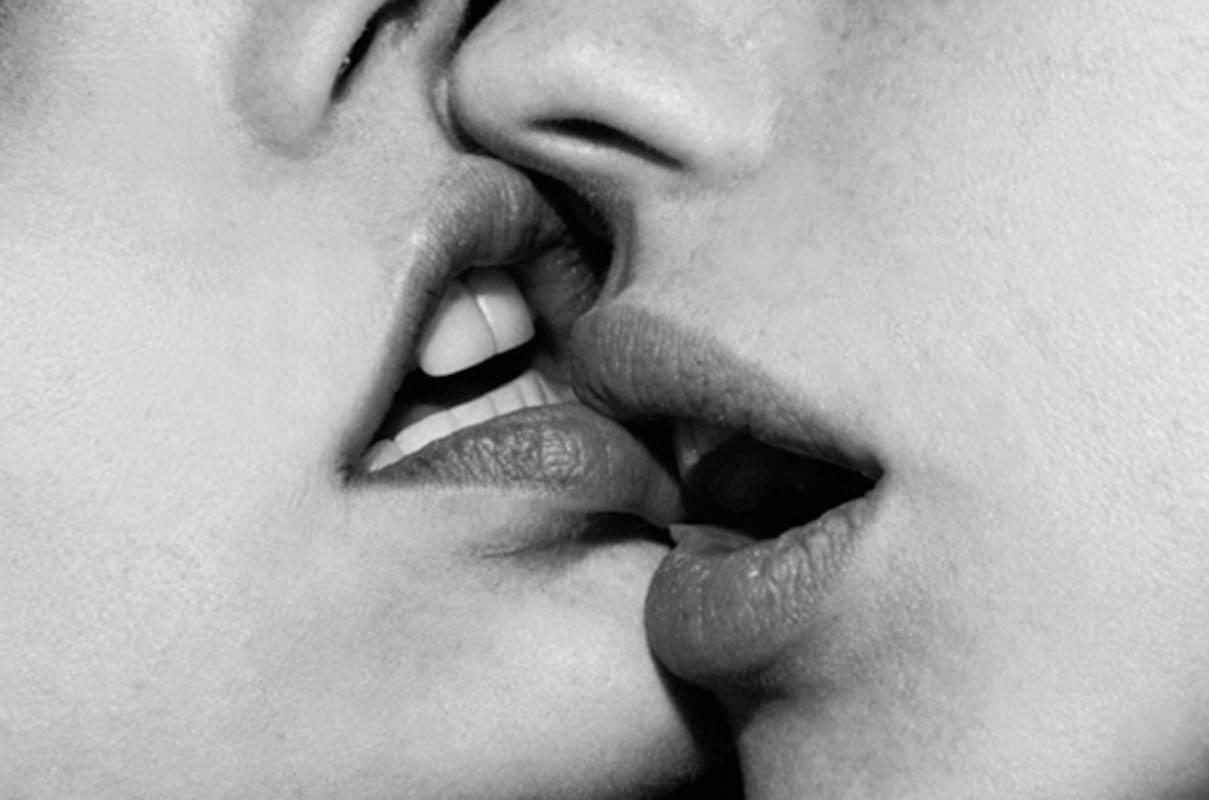 Tyler Shields Black and White Photograph - The Kiss