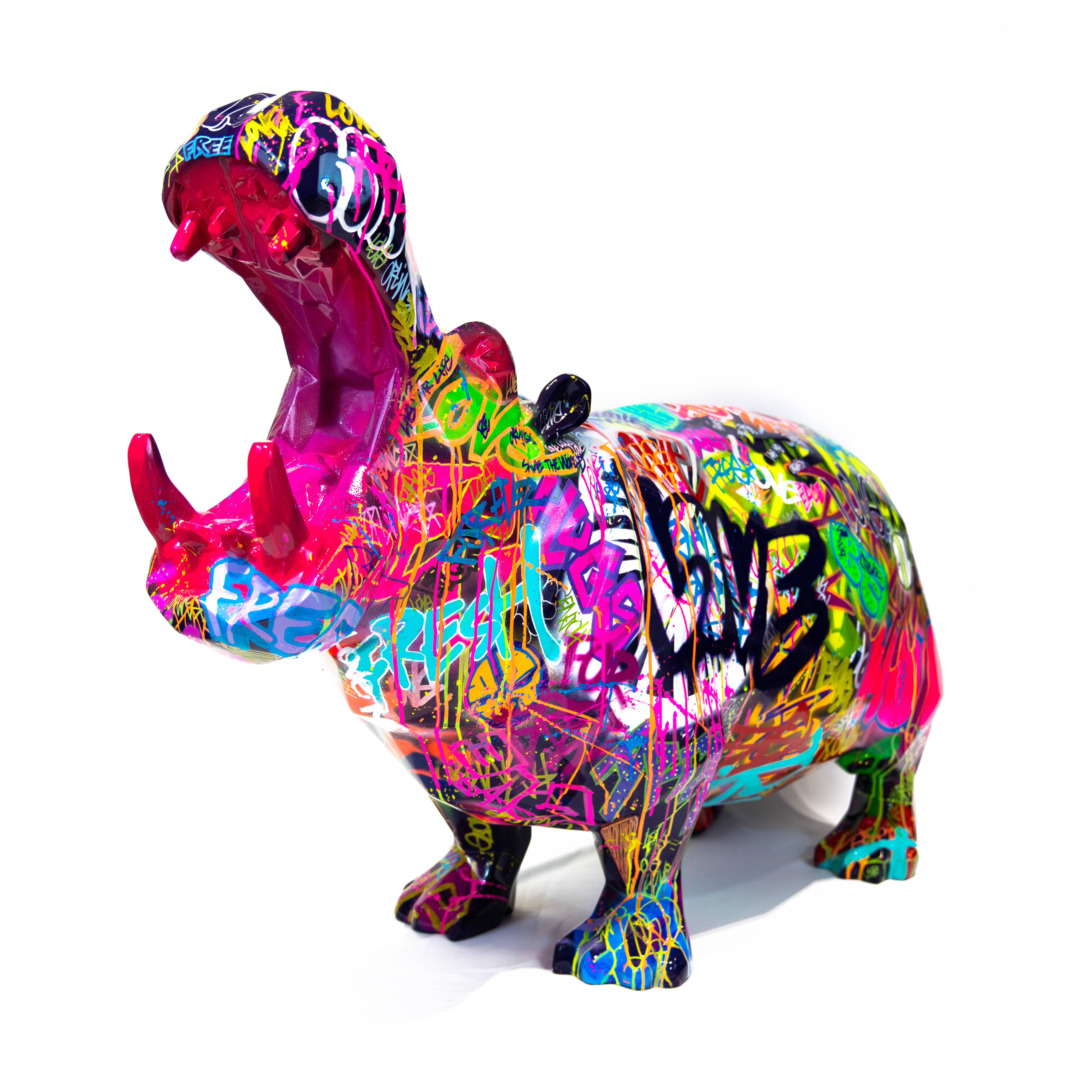 Richard Orlinski Figurative Sculpture - Pop Hippo