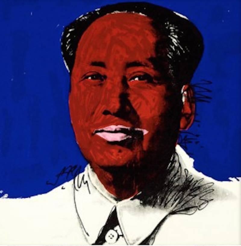 Andy Warhol Portrait Print - Mao 98