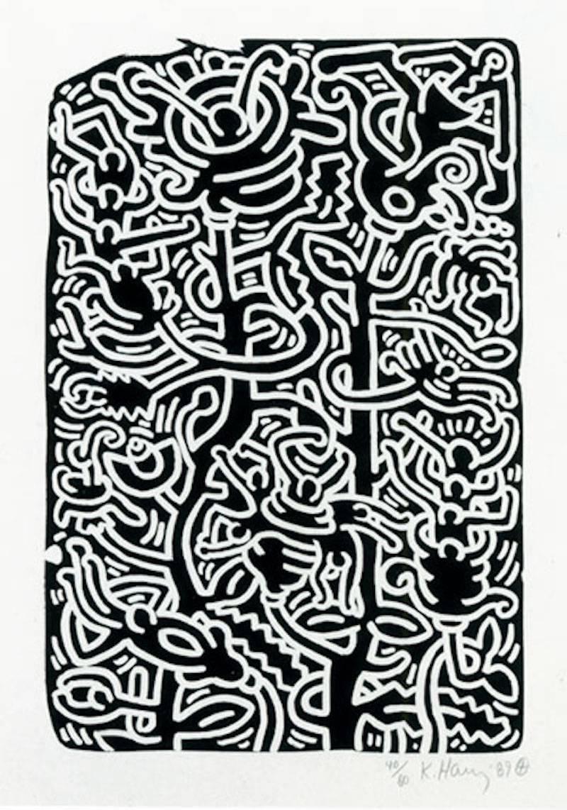 Keith Haring Abstract Print - Stones #4