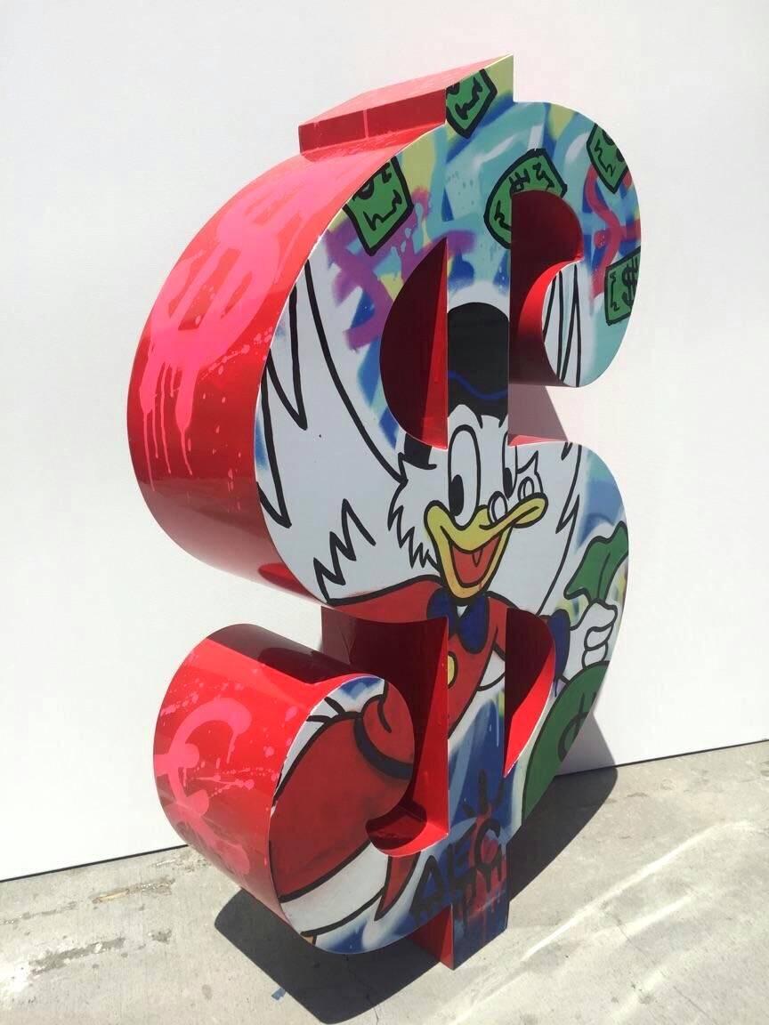 Scrooge: Red Dollar - Mixed Media Art by Alec Monopoly