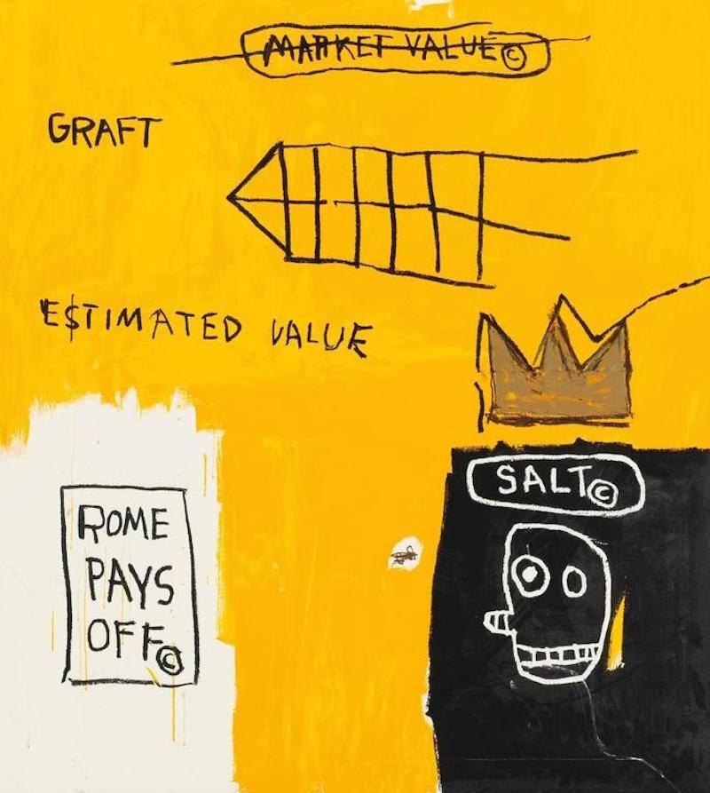 after Jean-Michel Basquiat Print - Rome Pays Off