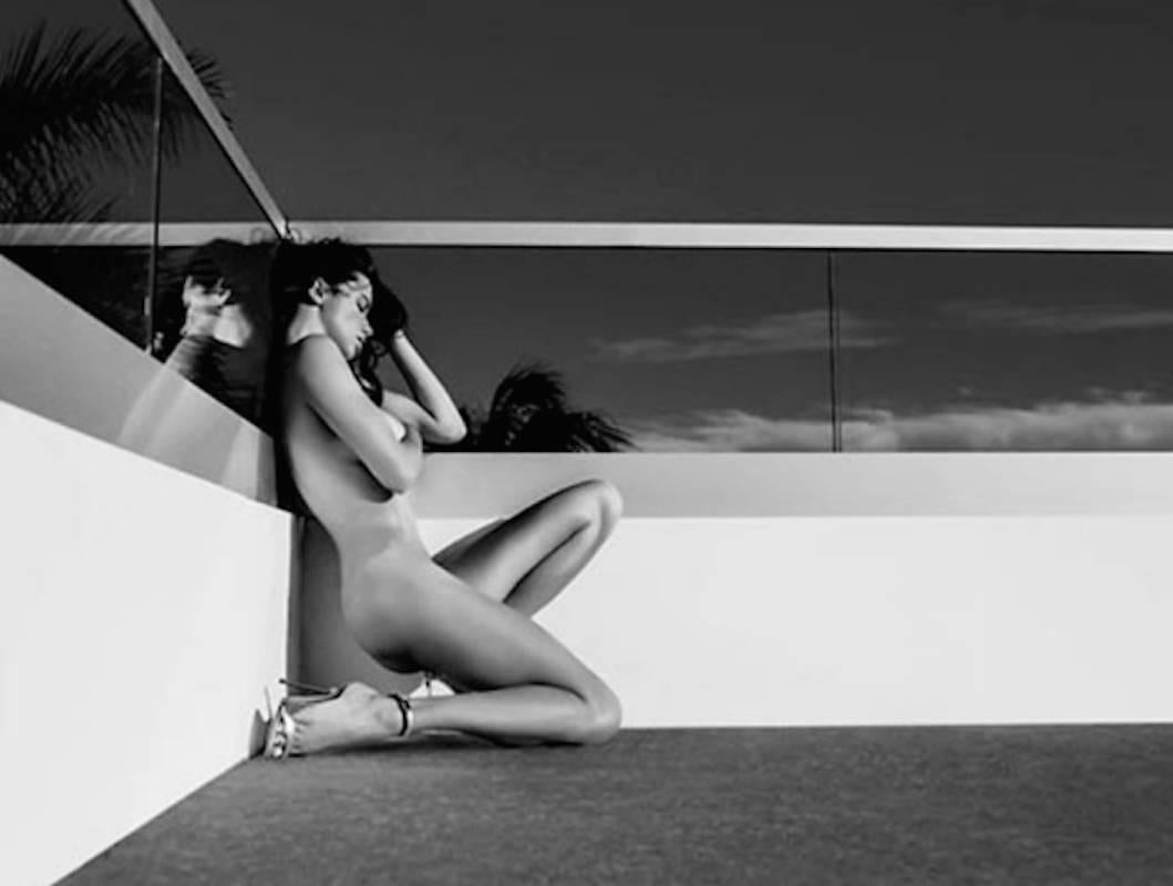 Russell James Black and White Photograph - Adriana Miami Rooftop