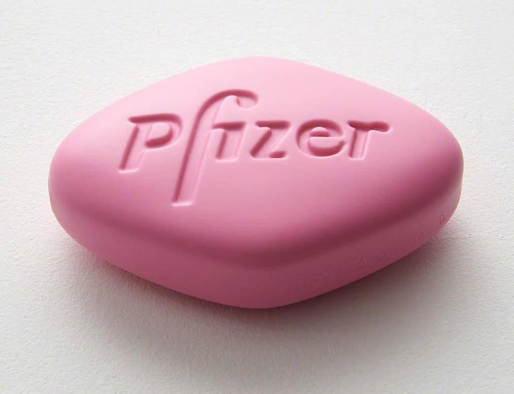 Damien Hirst Still-Life Sculpture - Pfizer VGR 100mg (Pink)