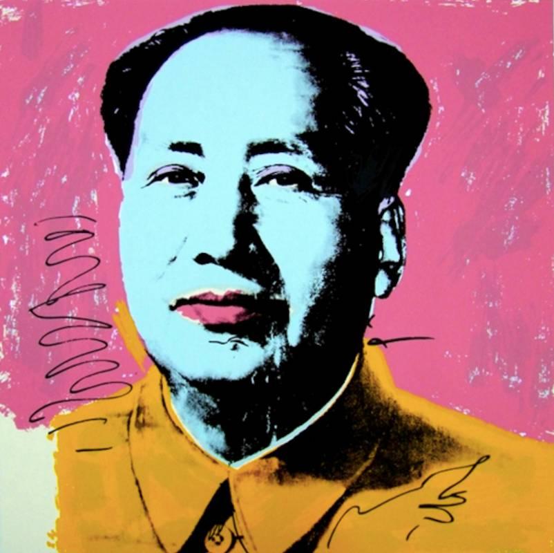 Andy Warhol Portrait Print - Mao 91