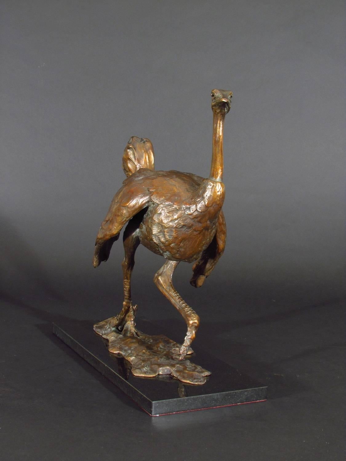 Robert Glen Still-Life Sculpture - Ostrich Running