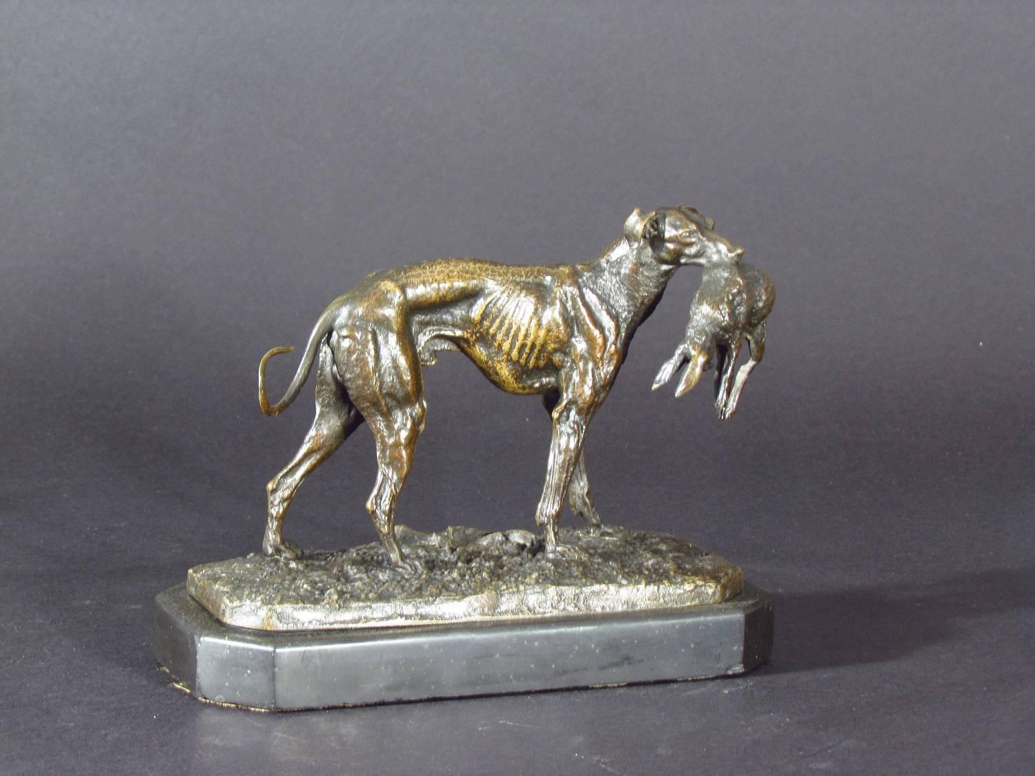 Pierre Jules Mêne Still-Life Sculpture - Spanish Greyhound