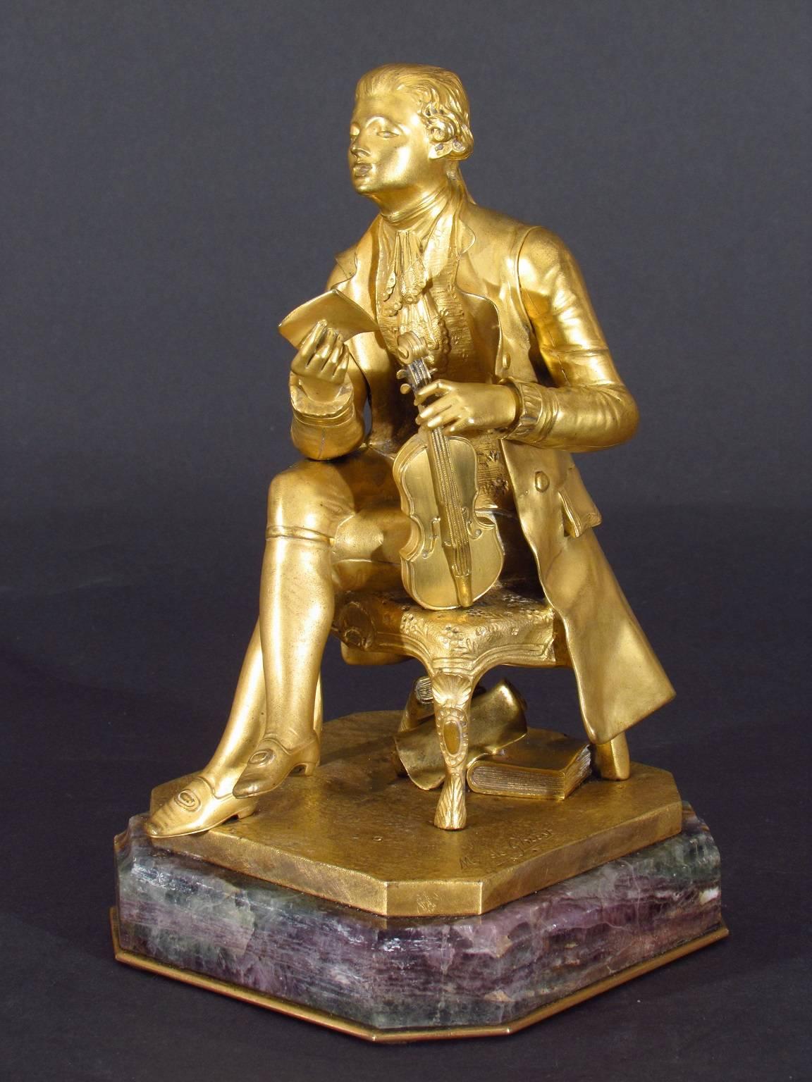 Mozart - Romantic Sculpture by Maurice de Gheest