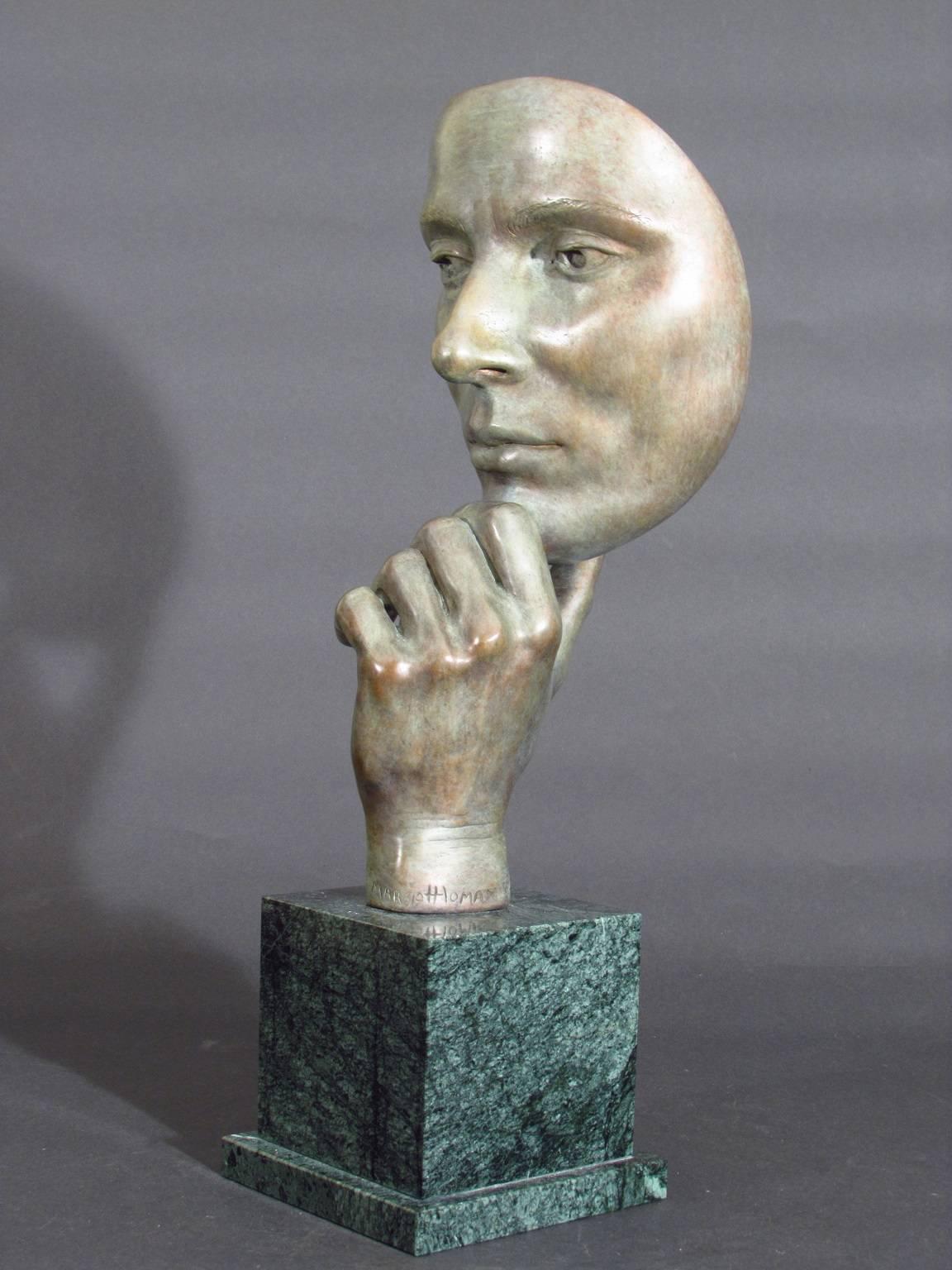La Notte - Gold Figurative Sculpture by Margot Homan