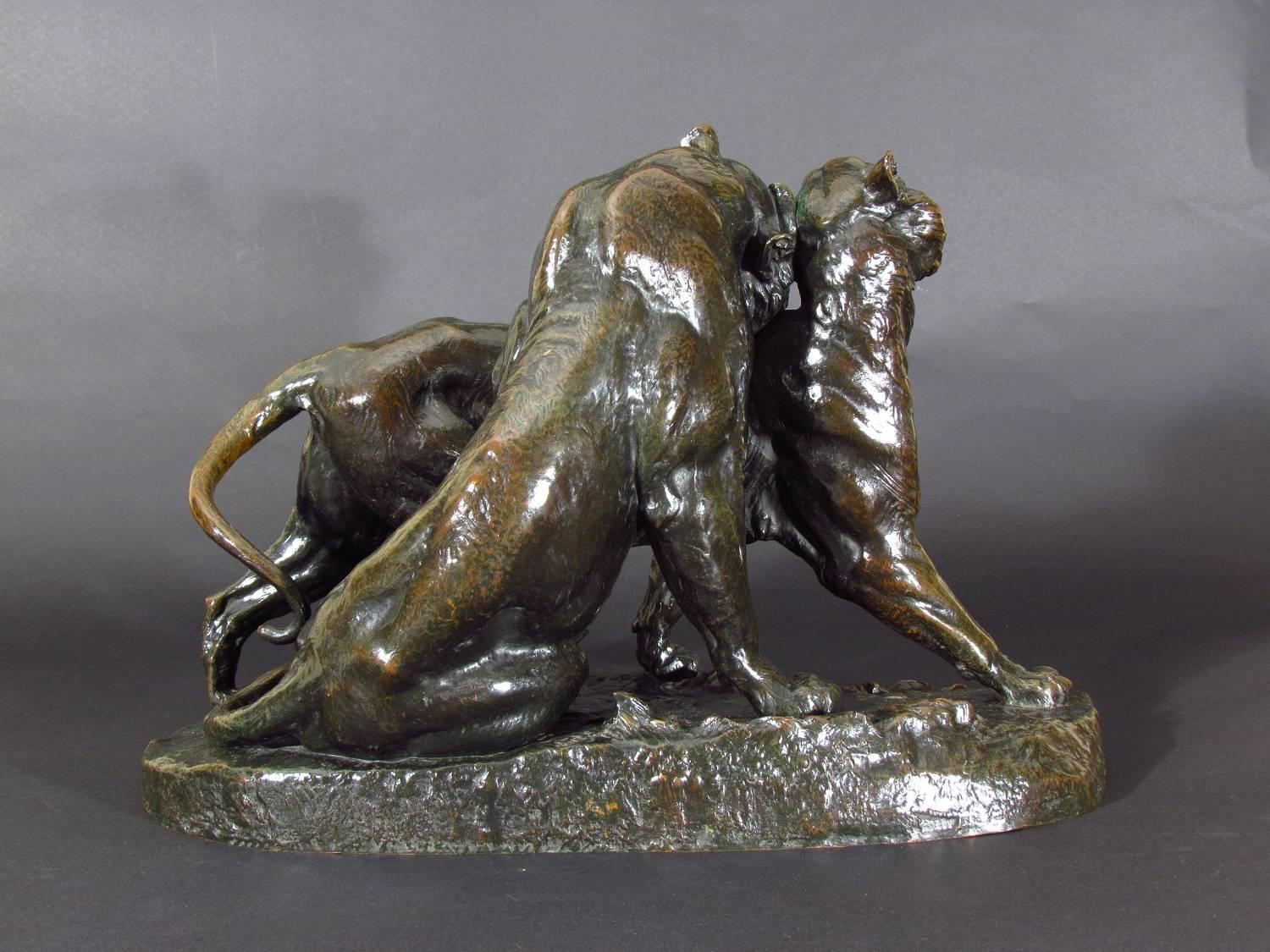 Prelude d'Amour - Naturalistic Sculpture by Charles Valton