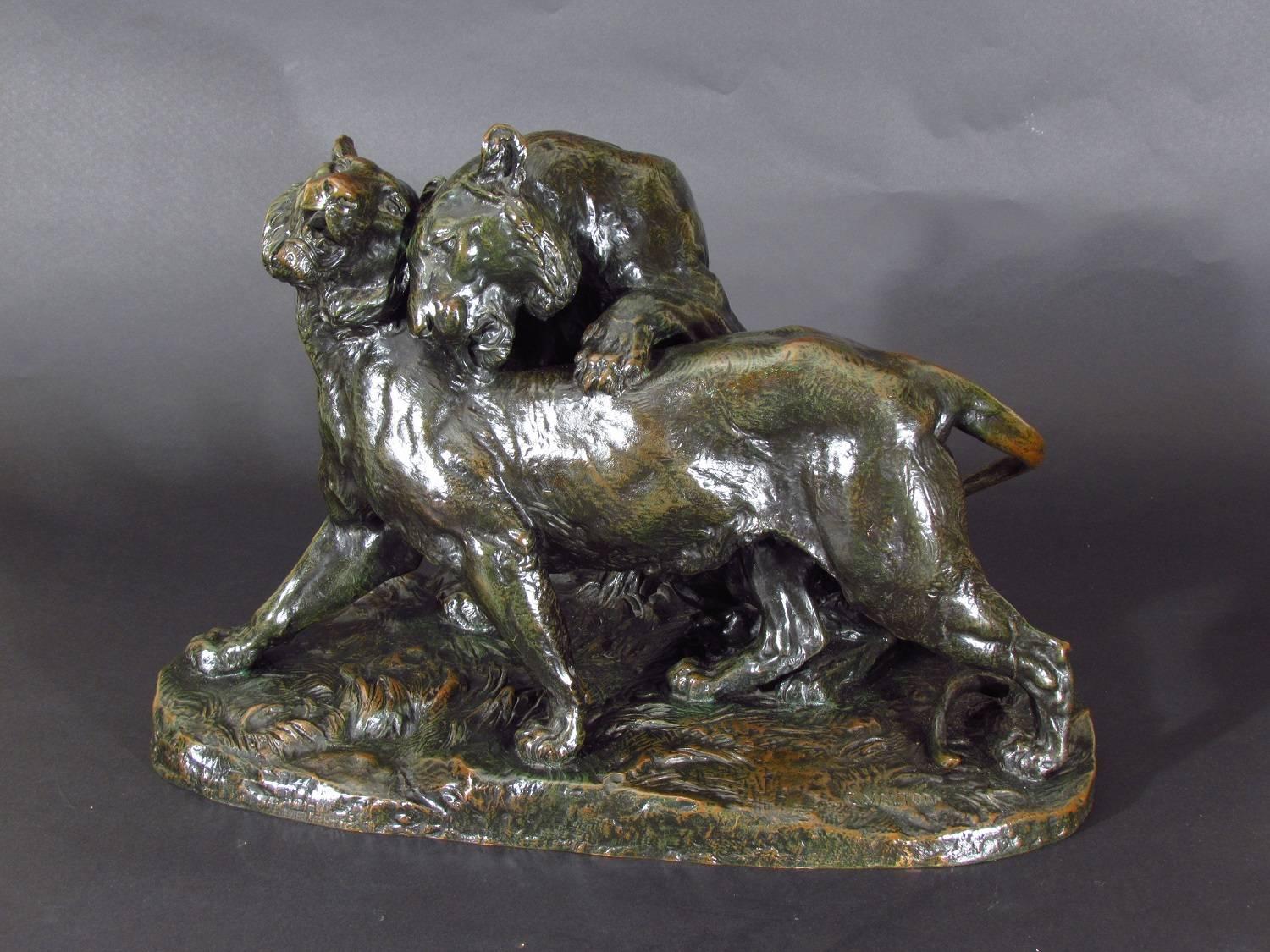Prelude d'Amour - Gold Still-Life Sculpture by Charles Valton