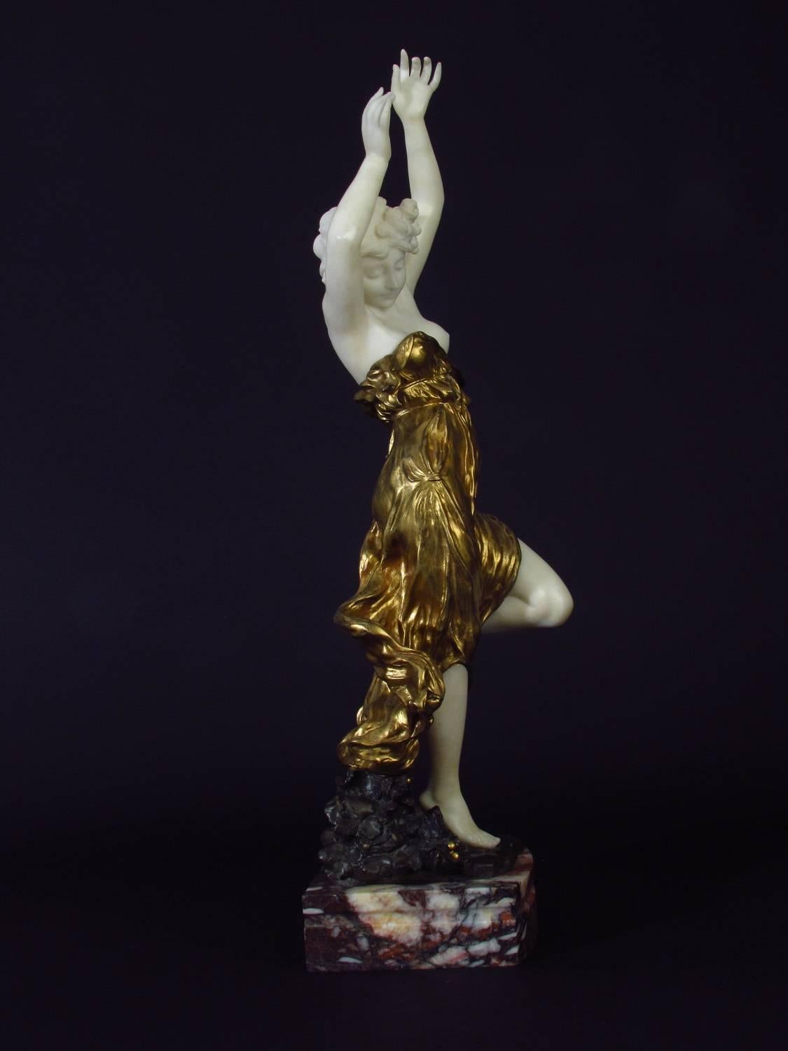 Dancer - Art Nouveau Sculpture by Affortunato Gory