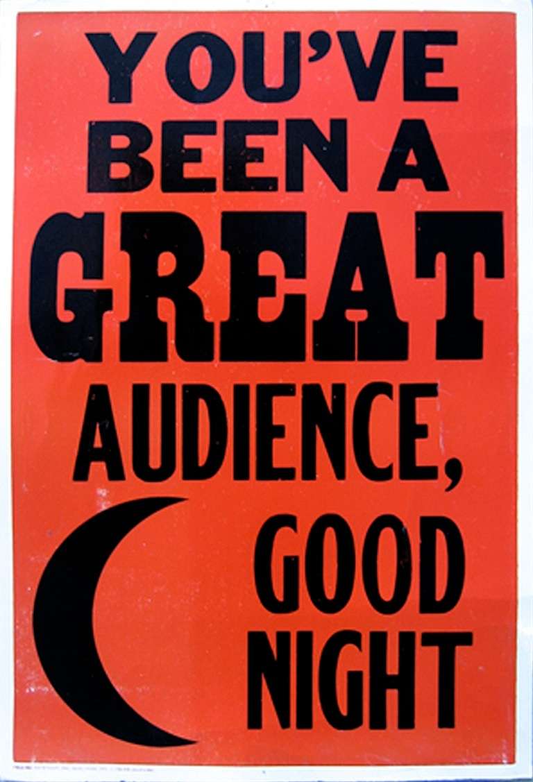 You've Been A Great Audience (red) - Print by George Horner