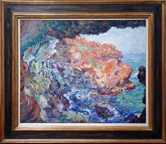 The Trayas cliffs near Cannes, French Riviera, Oil painting by Paul Charavel
