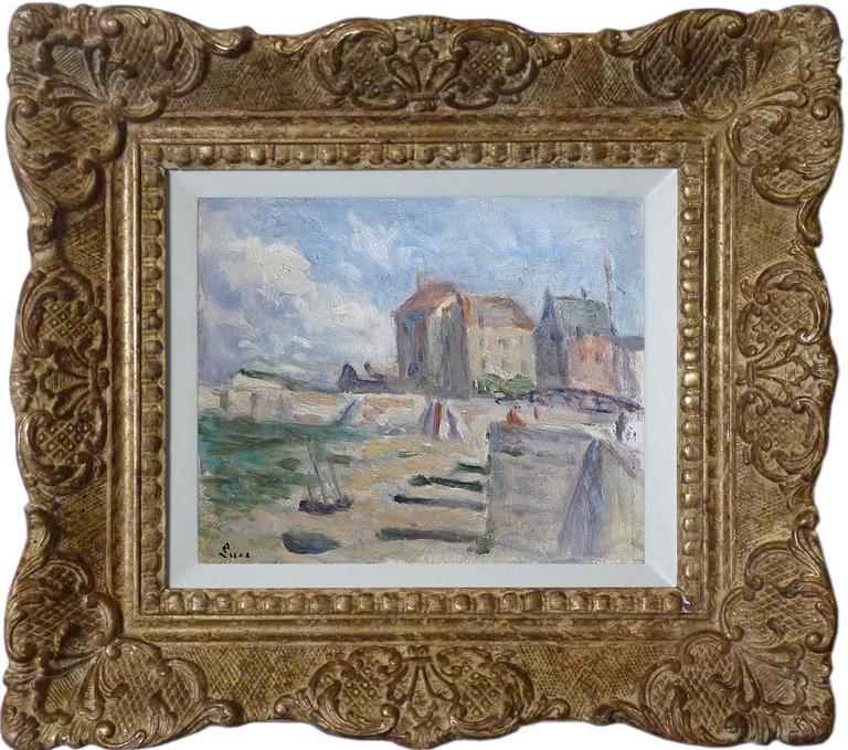 Maximilien Luce - Tréport Harbor view, by french Post-impressionism artist  Maximlien Luce at 1stDibs | maximilien luce
