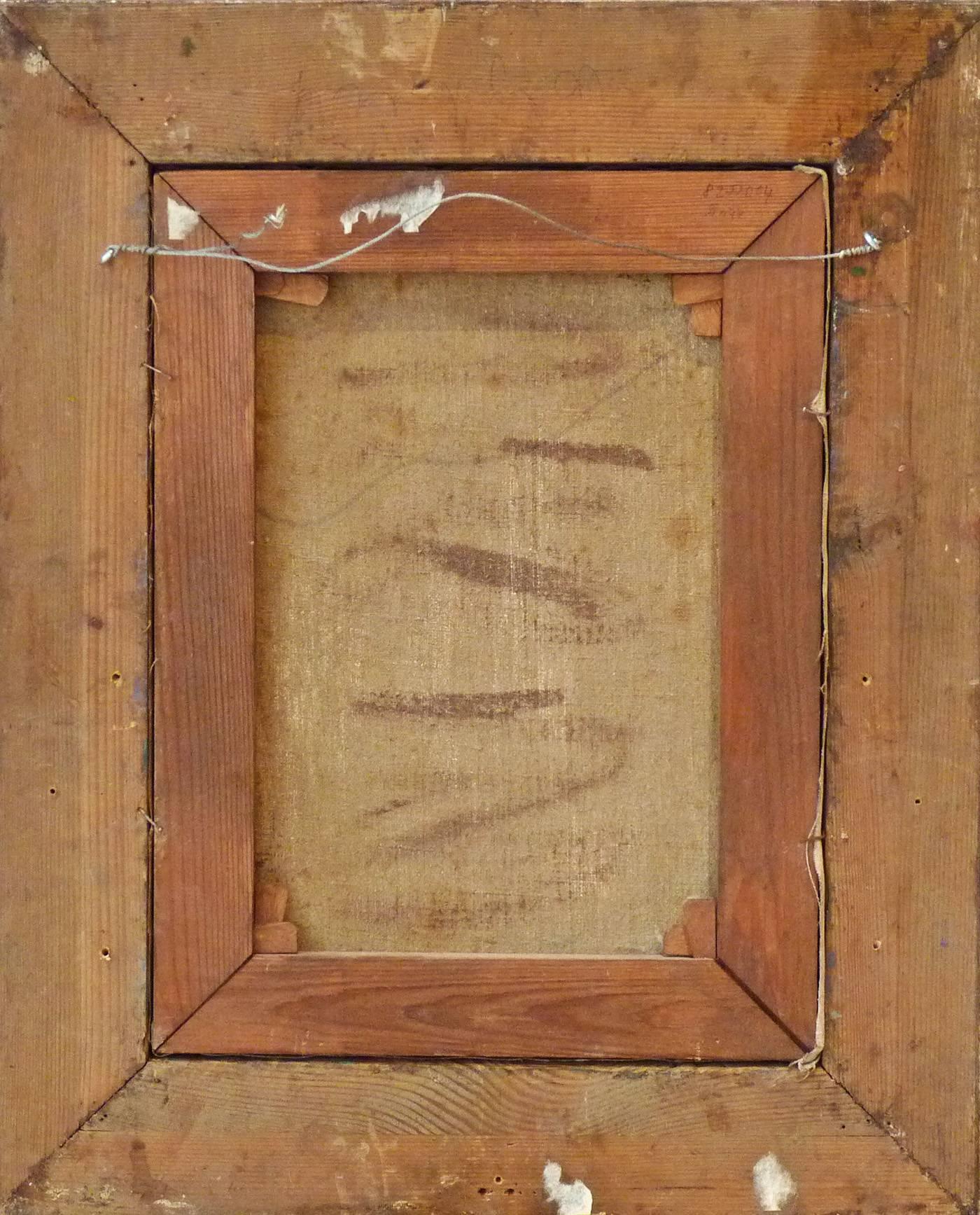 Bathers, early dating oil painting by Czech artist Vladimir Stribrny For Sale 3