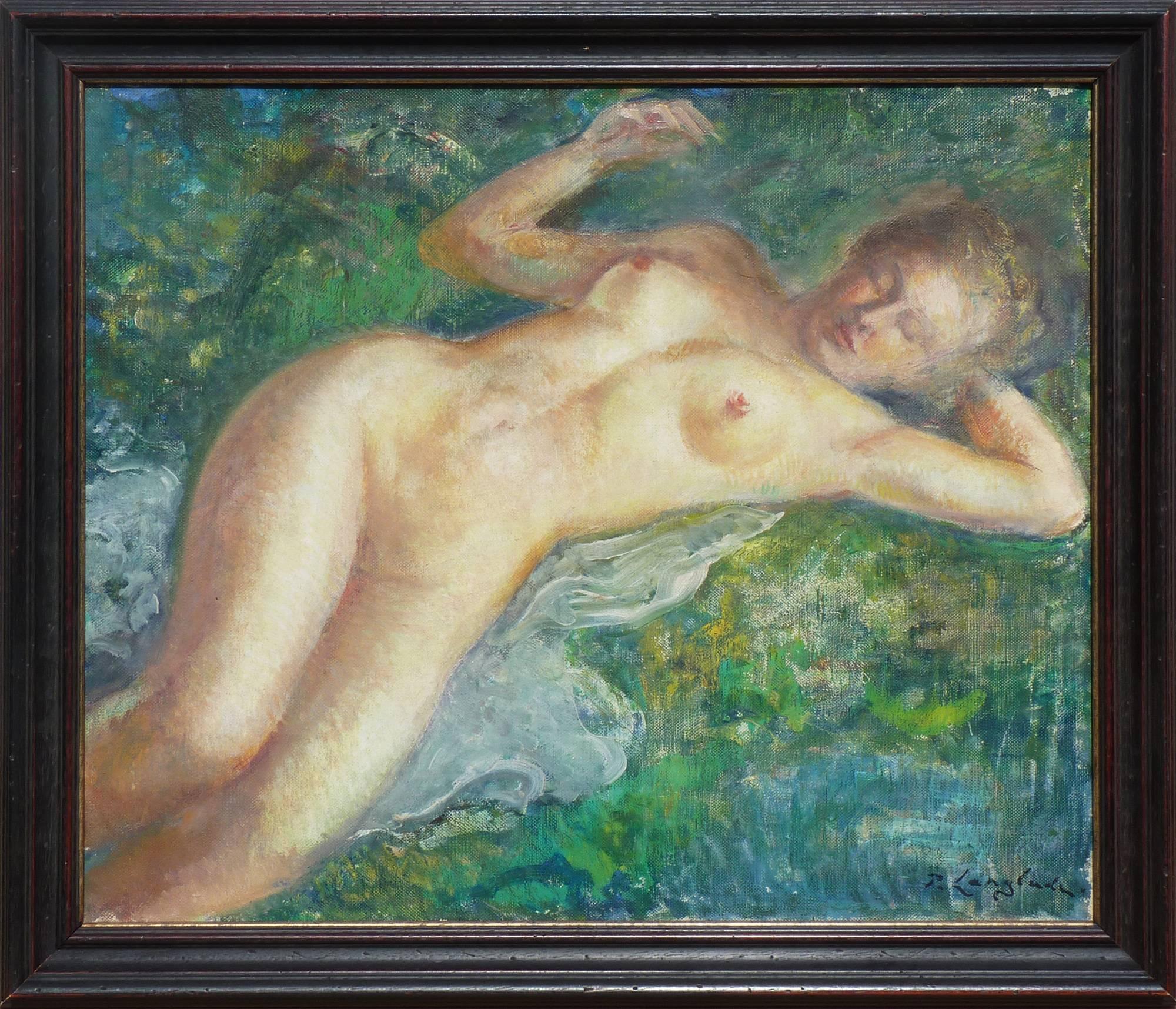 Oil on canvas, 21.26 x 25.2 in. (54 x 64 cm), signed lower right.
Housed in a simple black wood frame with size 25 x 29.13 (63,5 x 74 cm).

PIERRE LANGLADE (1907 - La Rochelle - 1972)
The french artist was the nephew of the painter Gabriel