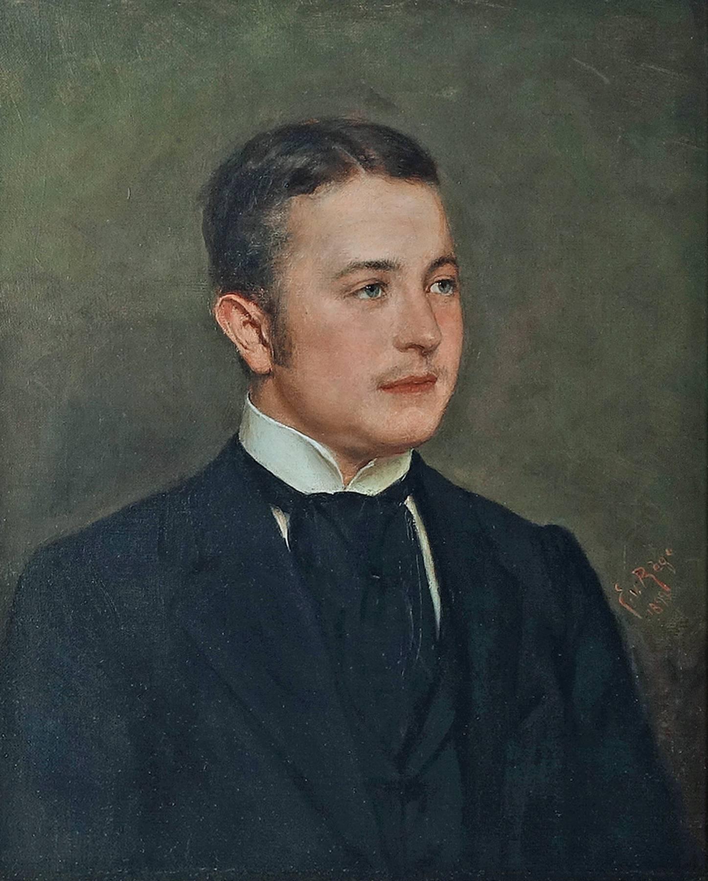 Count Carl August Graf von Schaumburg zu Lehrbach born 1878, Oil Portrait  - Painting by Eugen von Rège