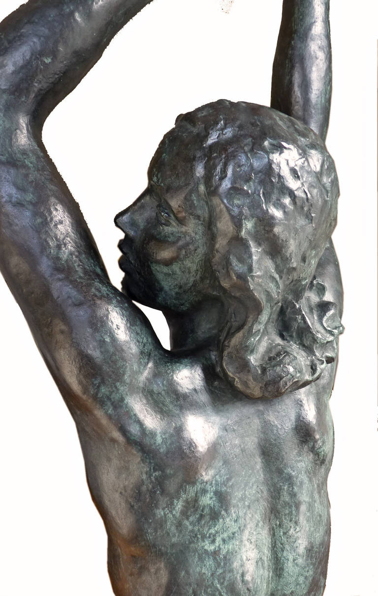 Spring (Der Fruehling). Large Bronze Sculpture by Fritz Klimsch For Sale 1