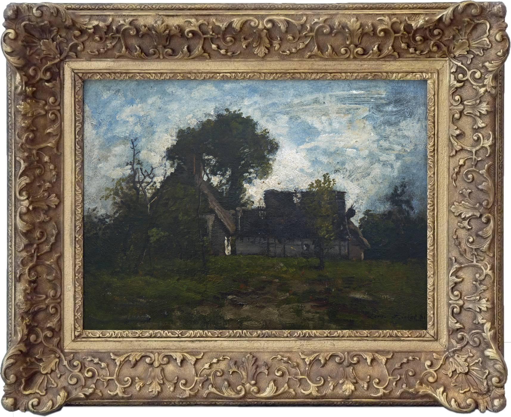 Oil on cardboard, 10.63 x 14.57 in. (27 x 37 cm)
Signed lower right and dated (18)81
Housed in a period frame, size 16.54 x 20.47 in. (42 x 52 cm)

The works of Richet particularly live from the chiaroscuro effect and the tonal color of the