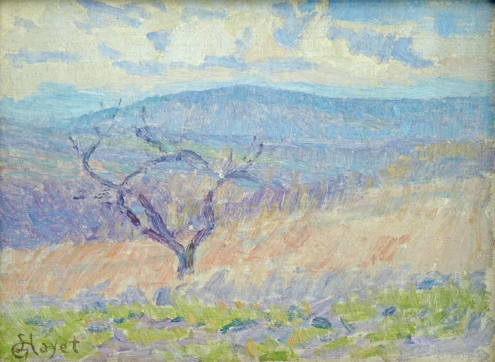 Trees in spring /  Paysage du Vexin, By Neo-impressionist artist Louis Hayet For Sale 1