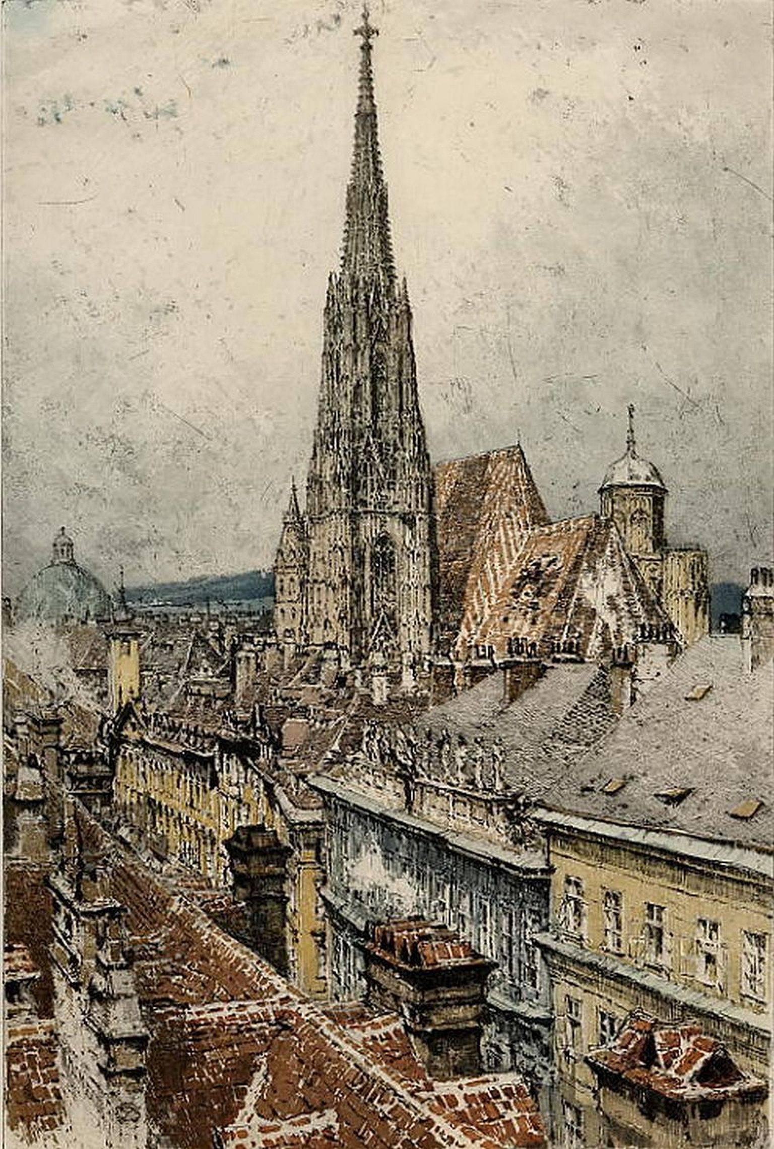 Luigi Kasimir Print - Vienna, St. Stephen's