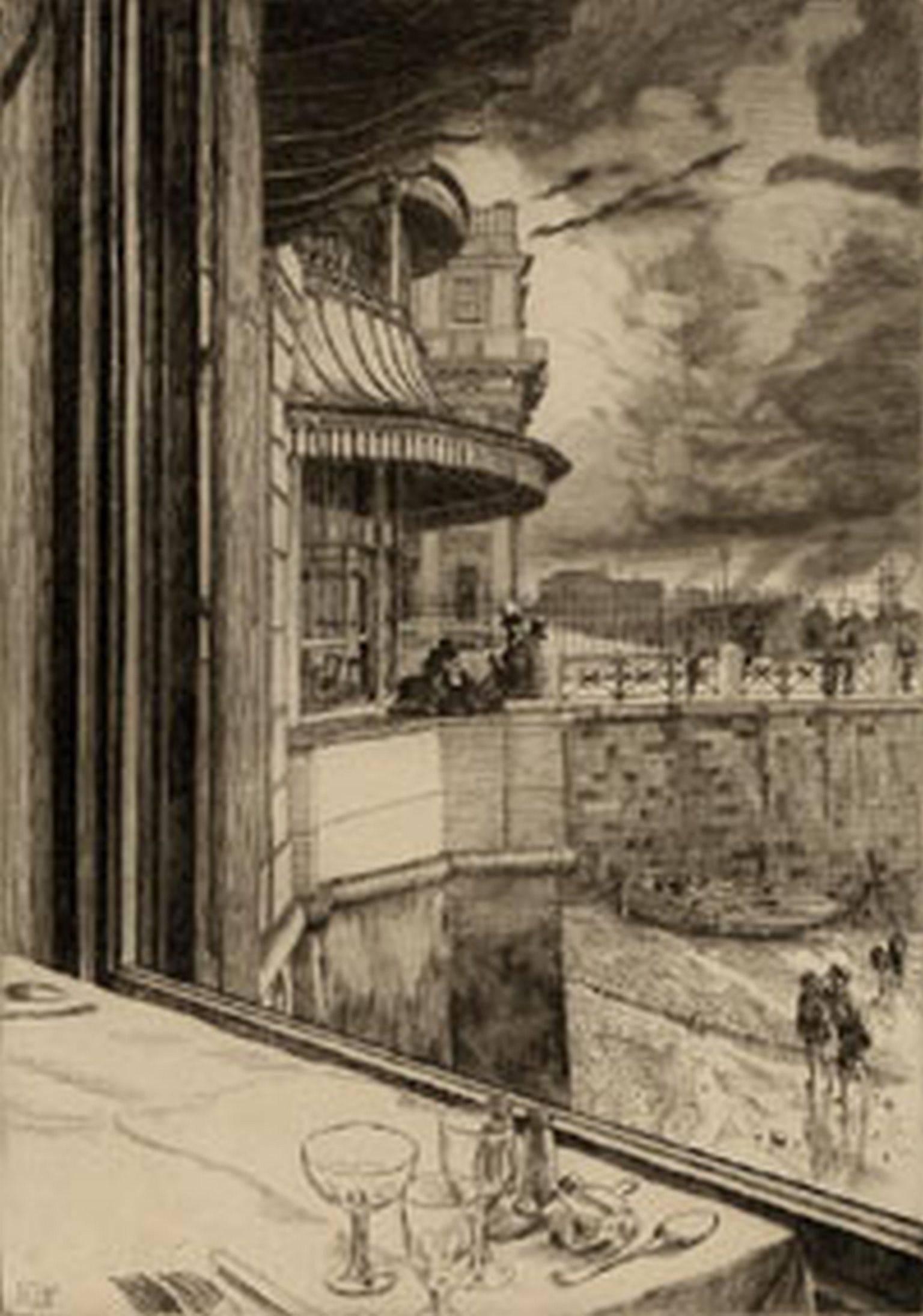 James Jacques Joseph Tissot Print - Trafalgar Tavern, Greenwich, England