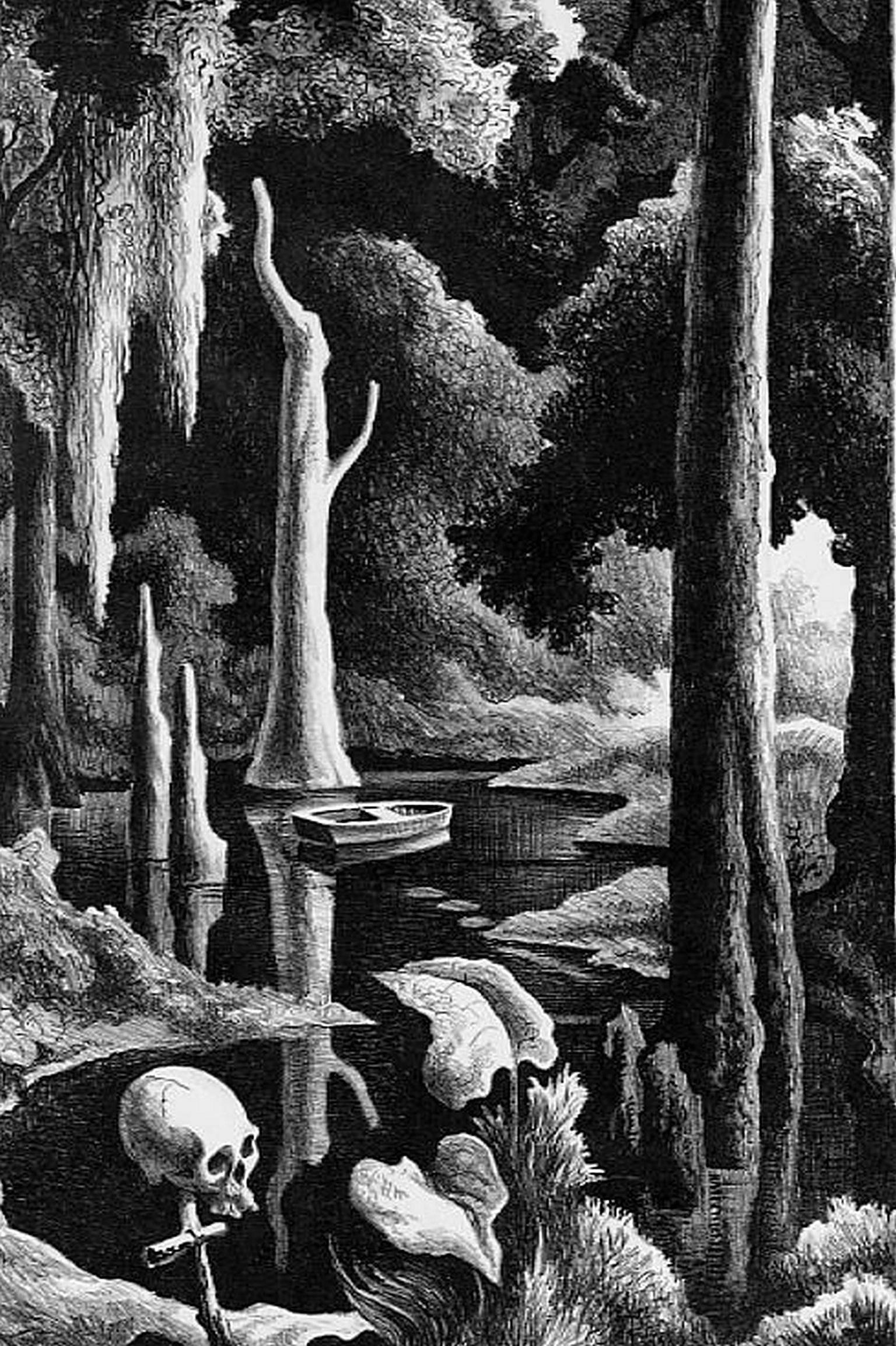 Thomas Hart Benton Landscape Print - Swampland