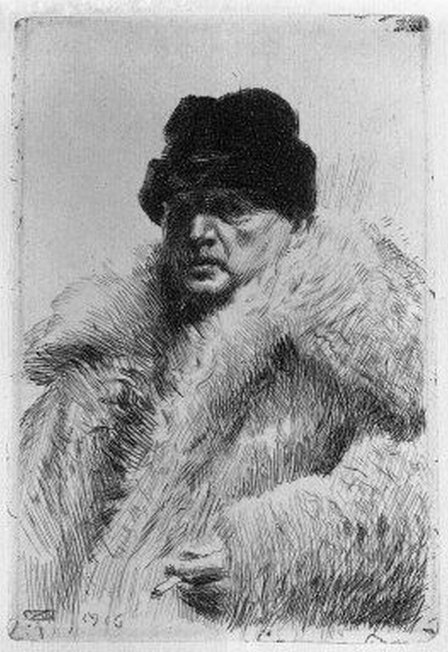 Anders Zorn Portrait Print - Self-Portrait