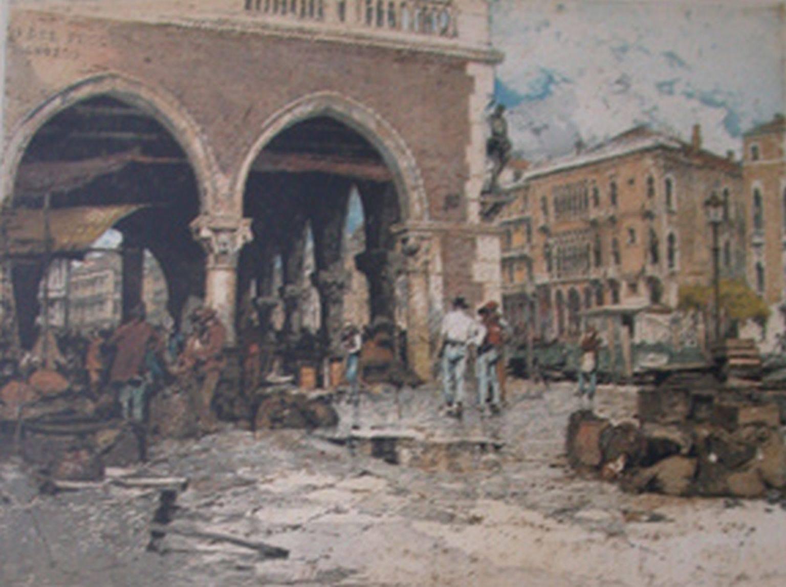 Luigi Kasimir Print - Venice, Fish Market