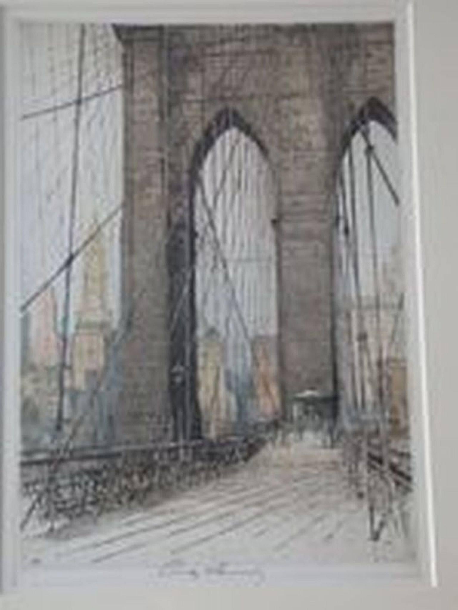 Luigi Kasimir Print - Cable Bridge (Brooklyn Bridge)