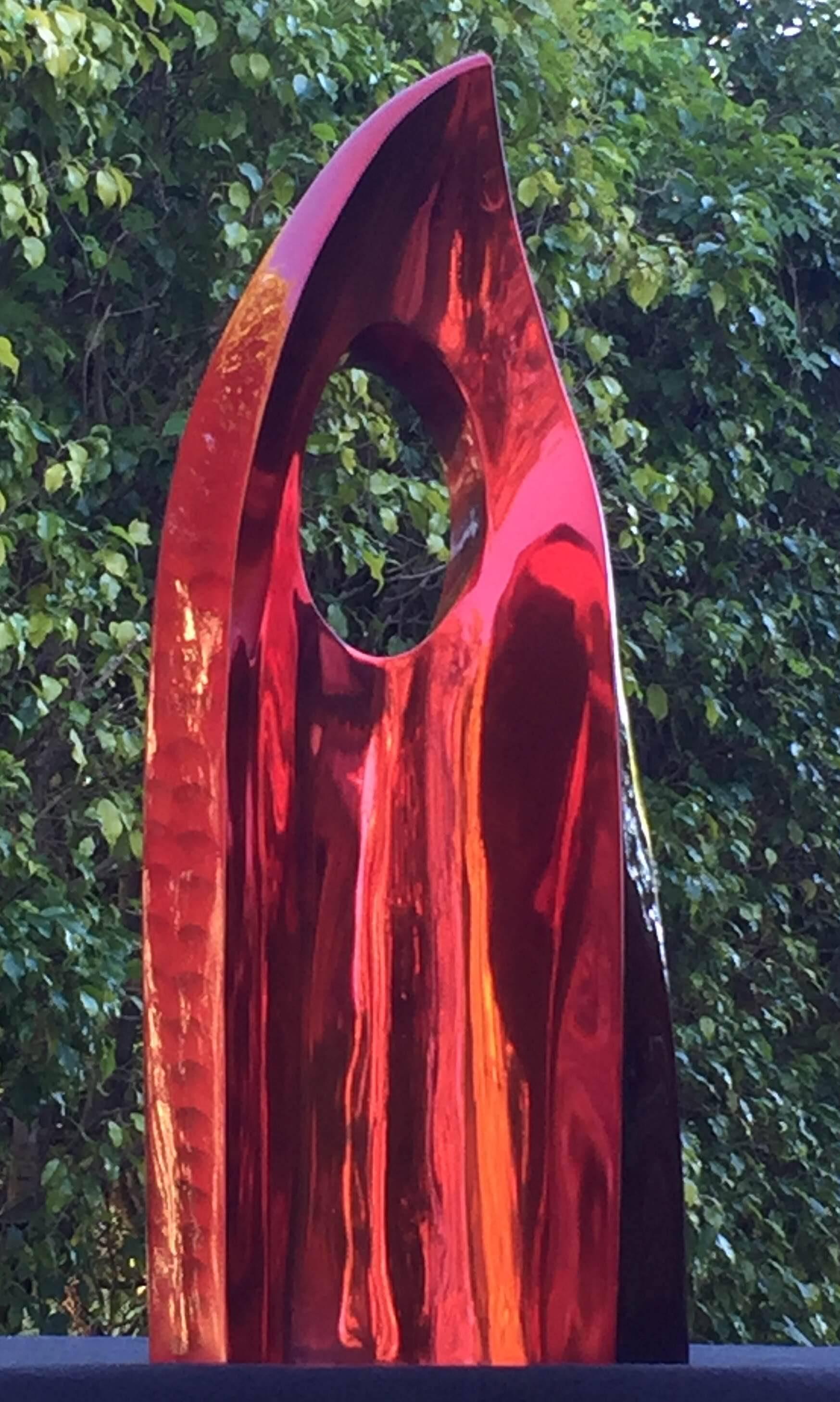 Red Magic - Abstract Sculpture by Santiago Medina