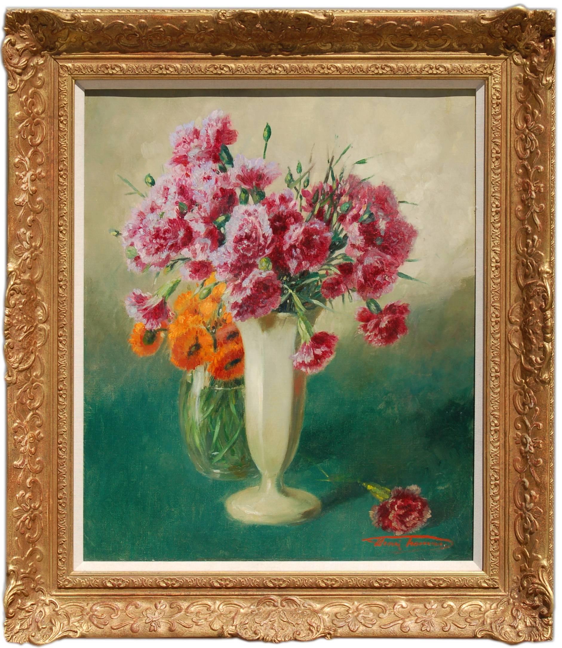 Henri Thomas Still-Life Painting - Still Life with Flowers