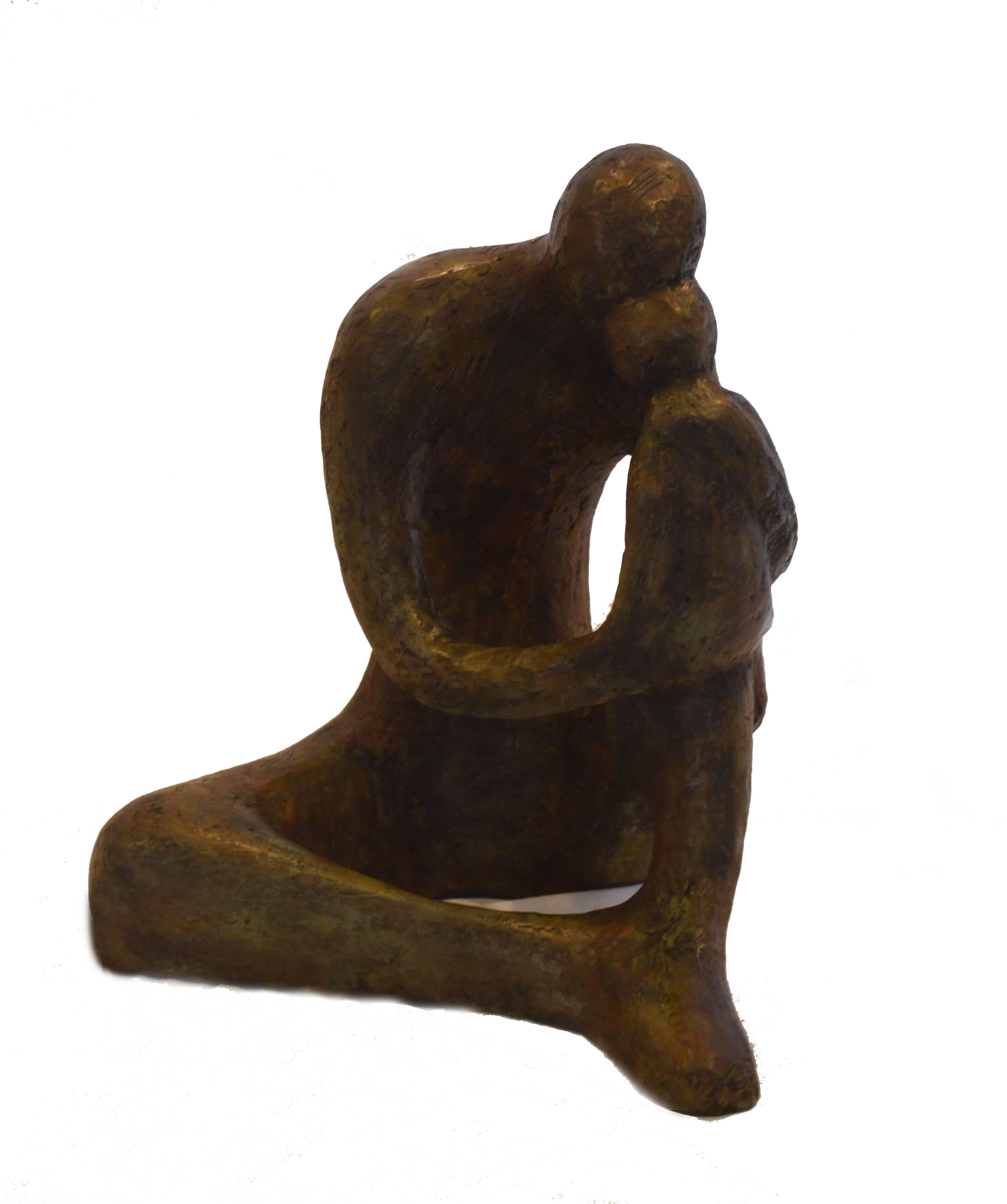 Ruth Bloch Figurative Sculpture – Fatherhood, Edition 1 of 1