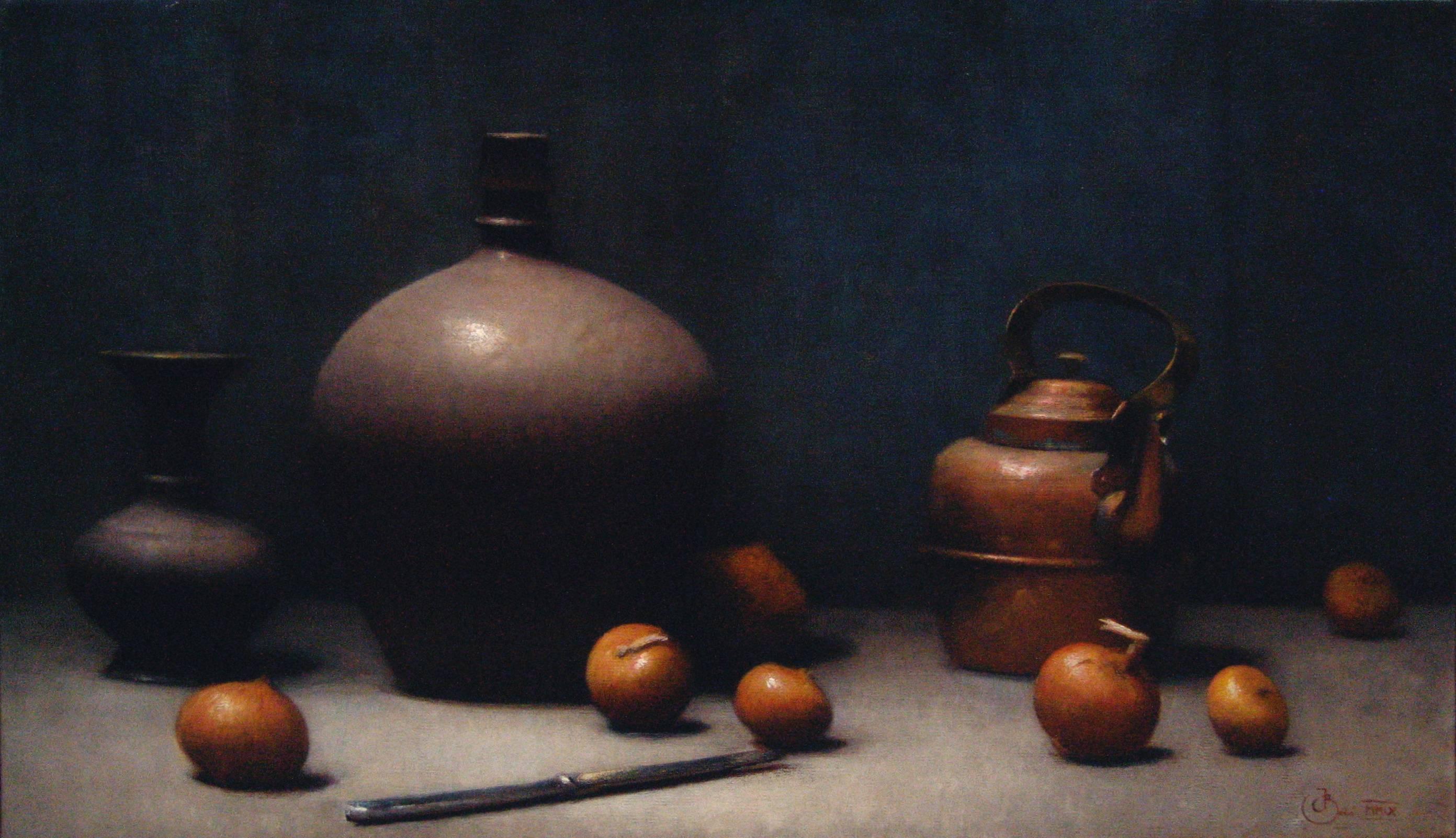 Jura Bedic Still-Life Painting – Norwegische Teekanne
