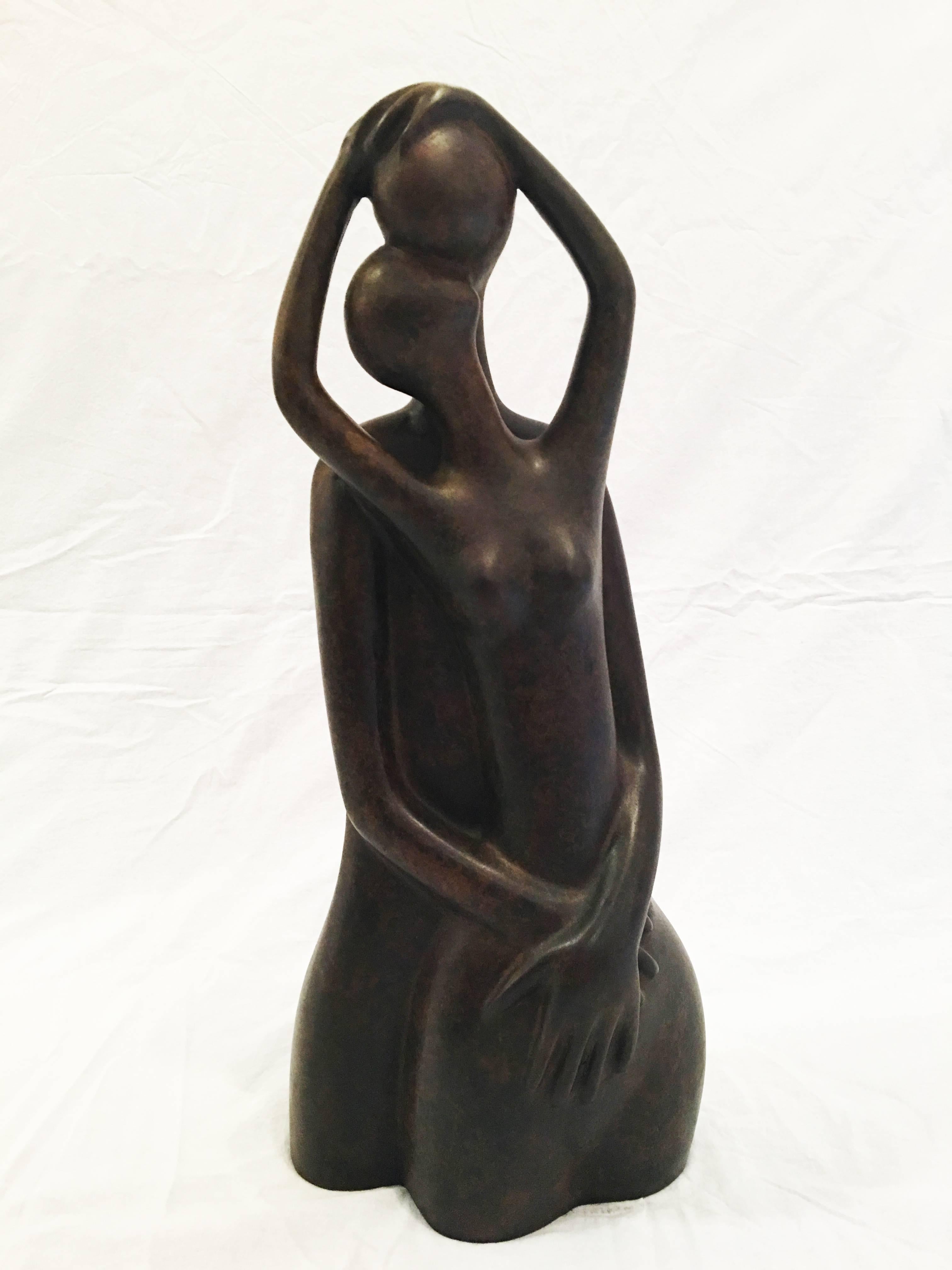 Ruth Bloch Figurative Sculpture - Rejoice, Bronze Sculpture - Edition 9 of 15