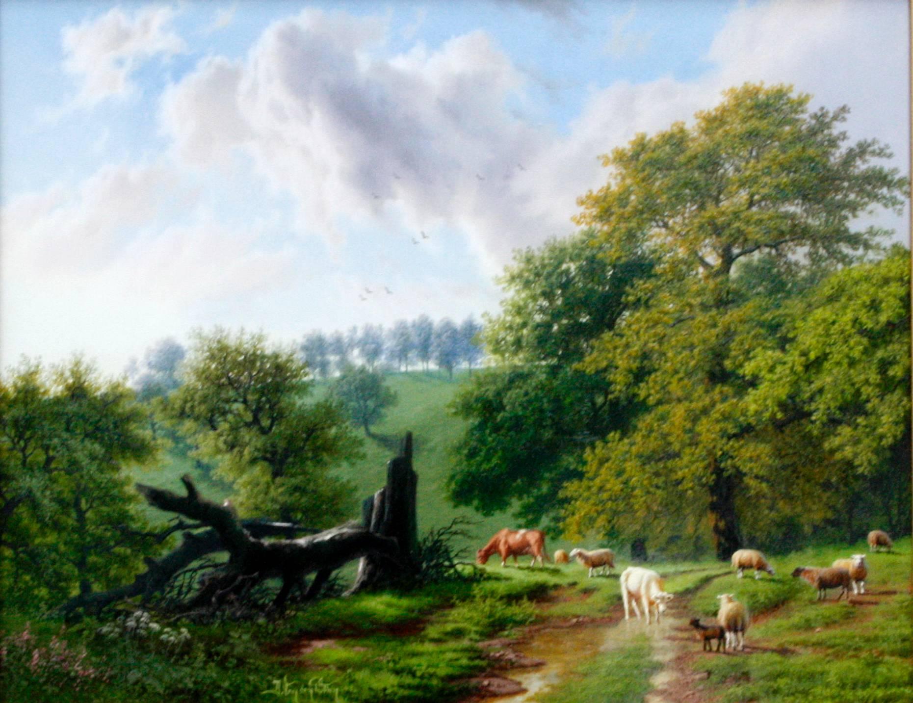 Fawsley, Northants - Painting by Daniel Van Der Putten