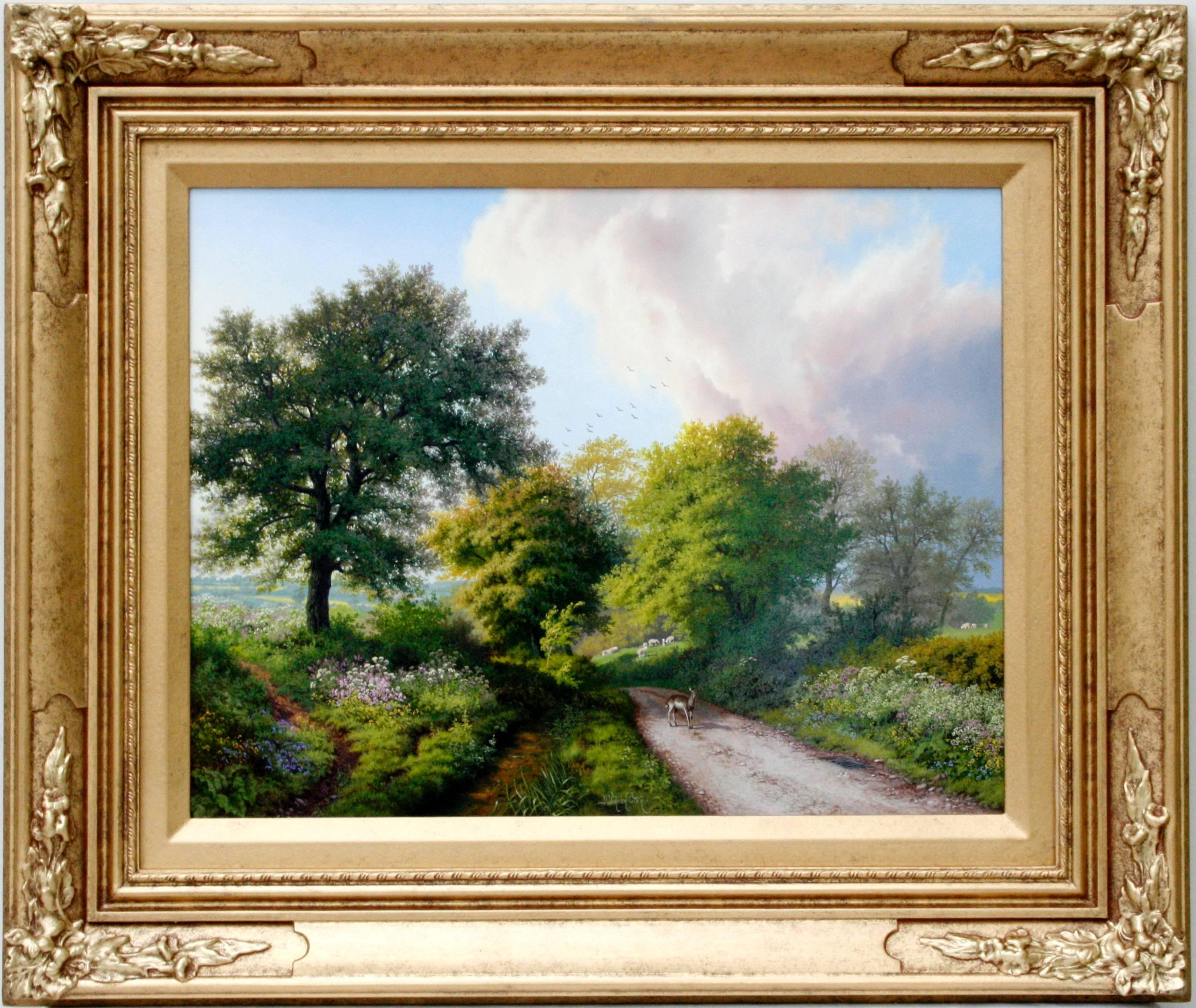 Daniel Van Der Putten Landscape Painting - Road to Warwickshire in Spring