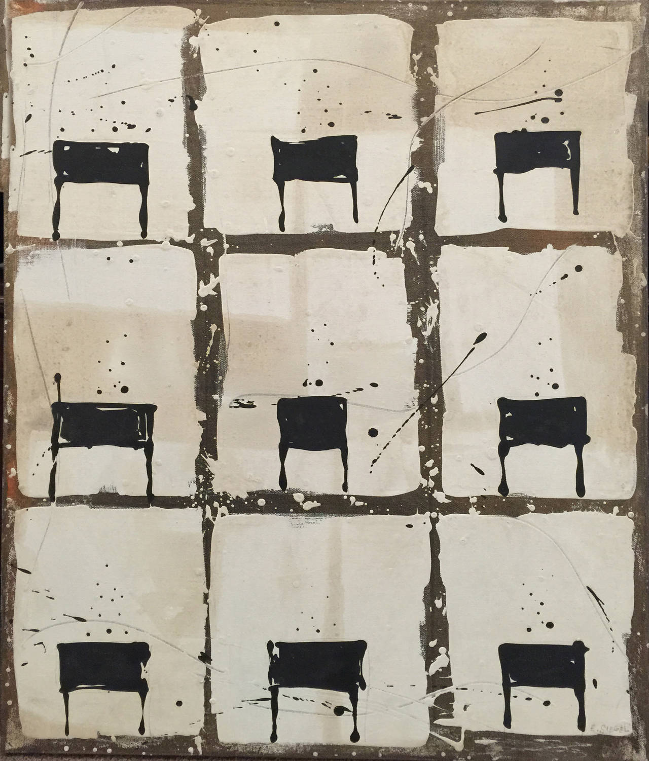 Ezra Siegel Abstract Painting - Moment in Time