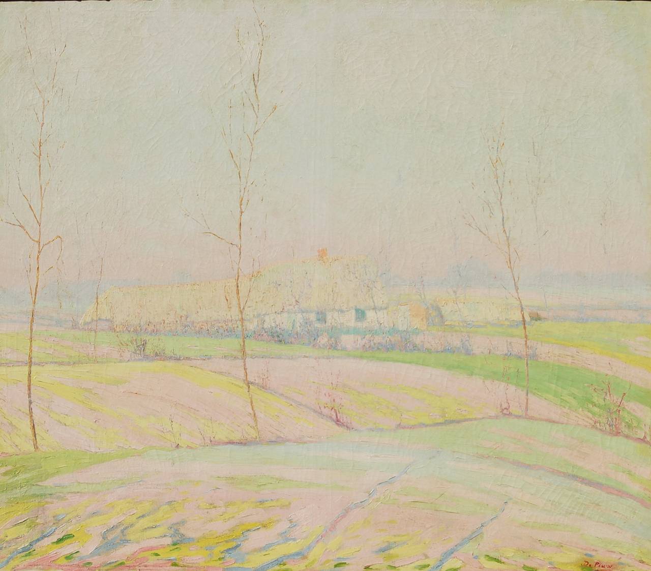 Summer Landscape - Painting by Jef de Pauw
