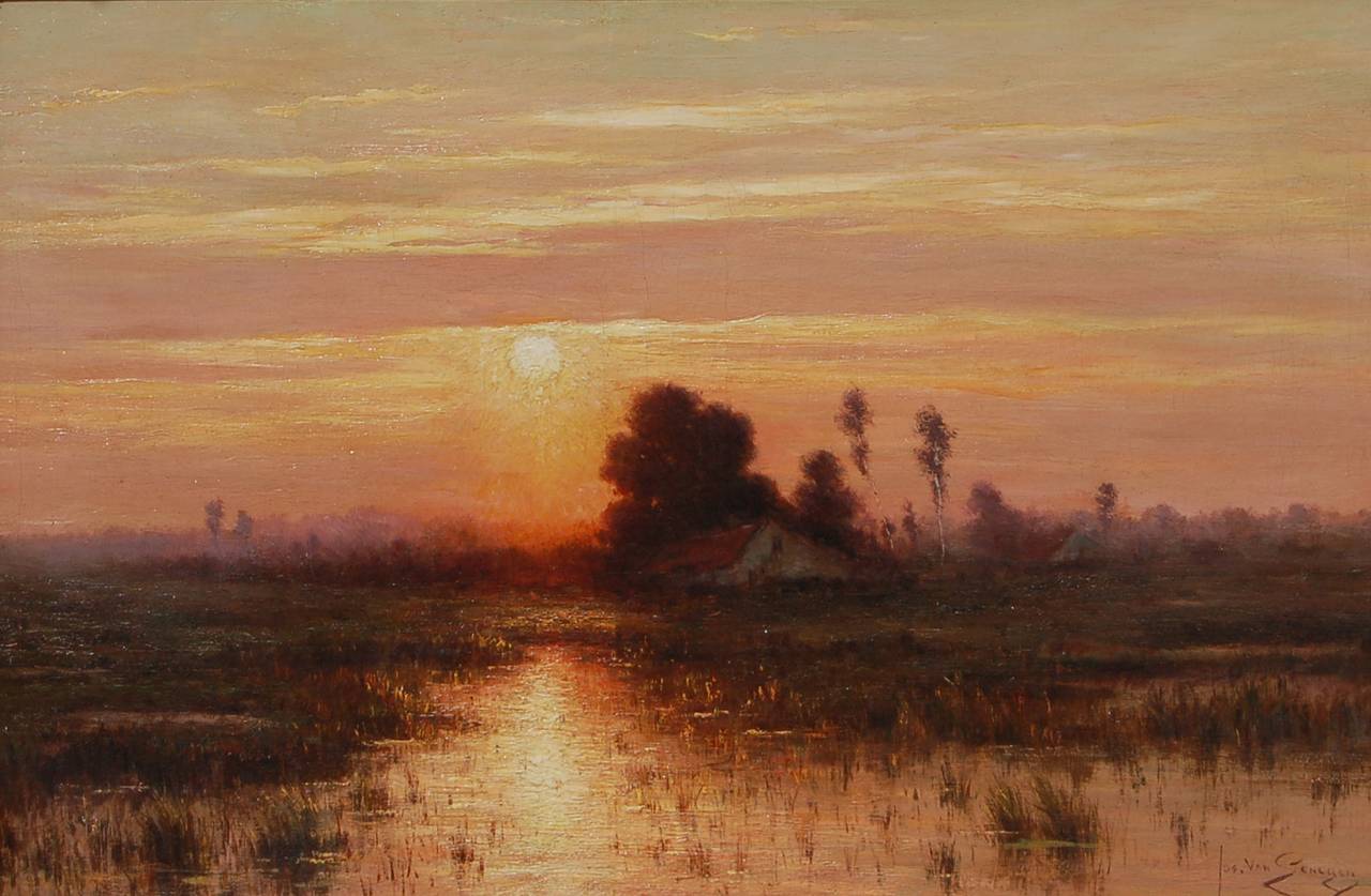 Sunset - Painting by Joseph van Genegen