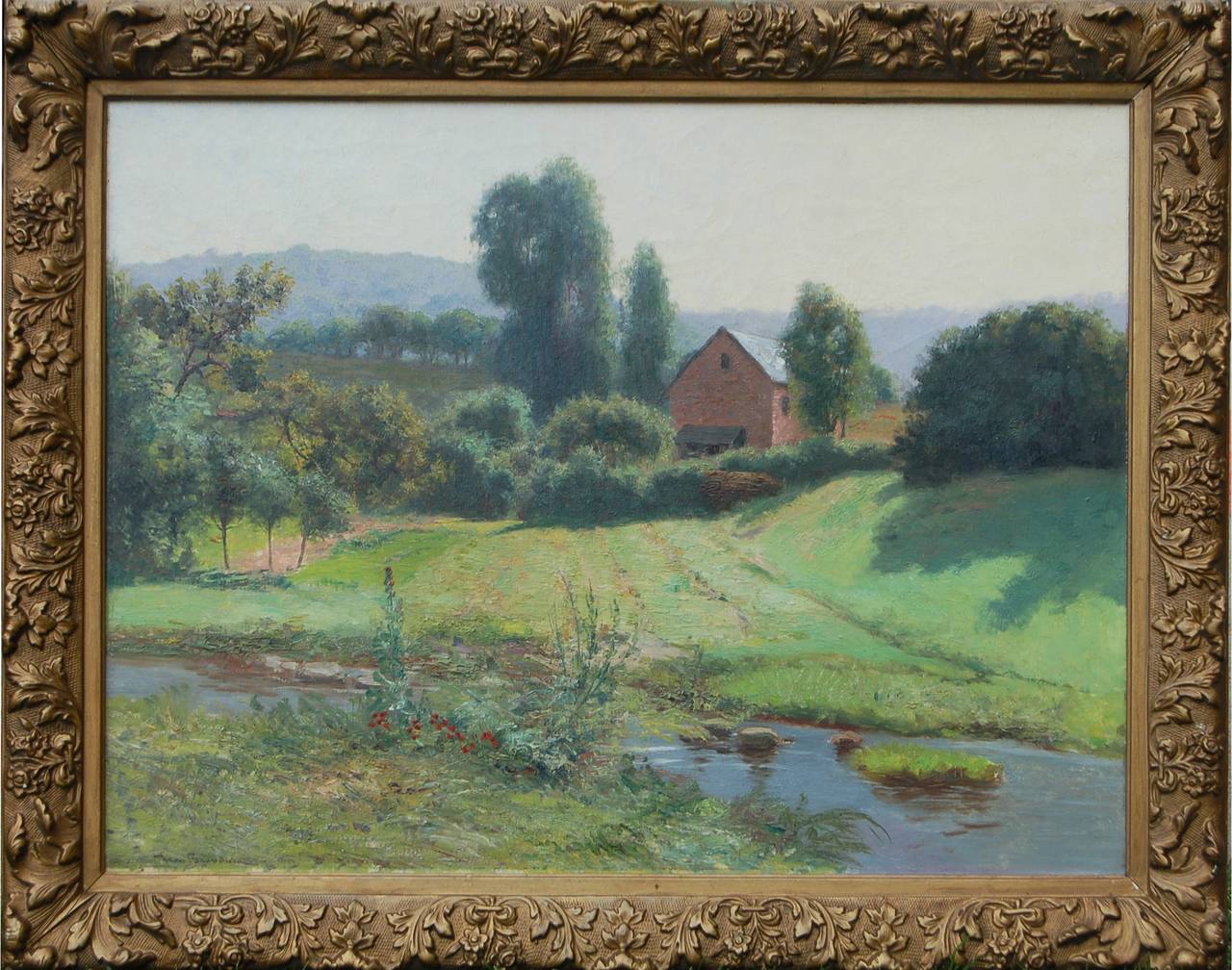 Jean Beauduin Landscape Painting - French River Landscape