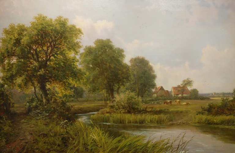 A View in the Cotswolds - Painting by Robert Fenson