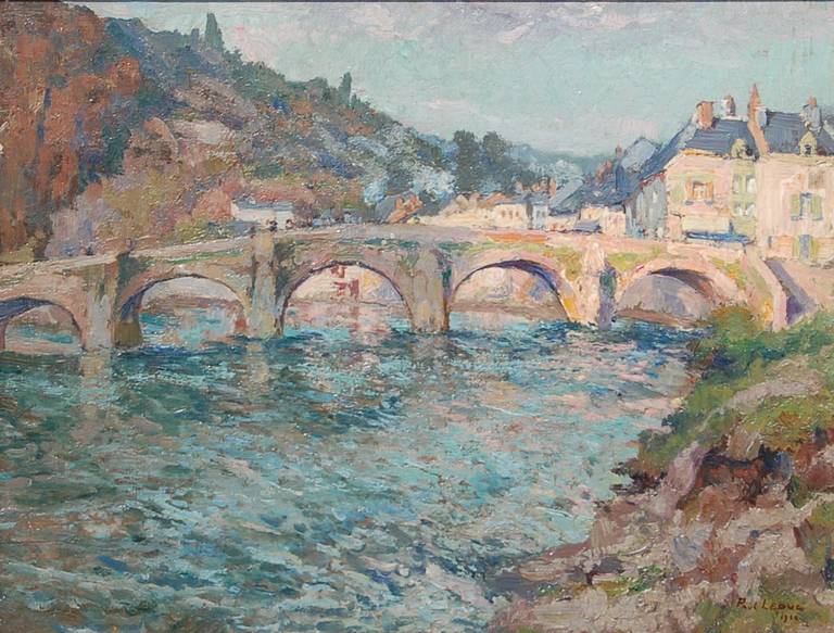 Pont Sur La Semois - Painting by Paul Leduc